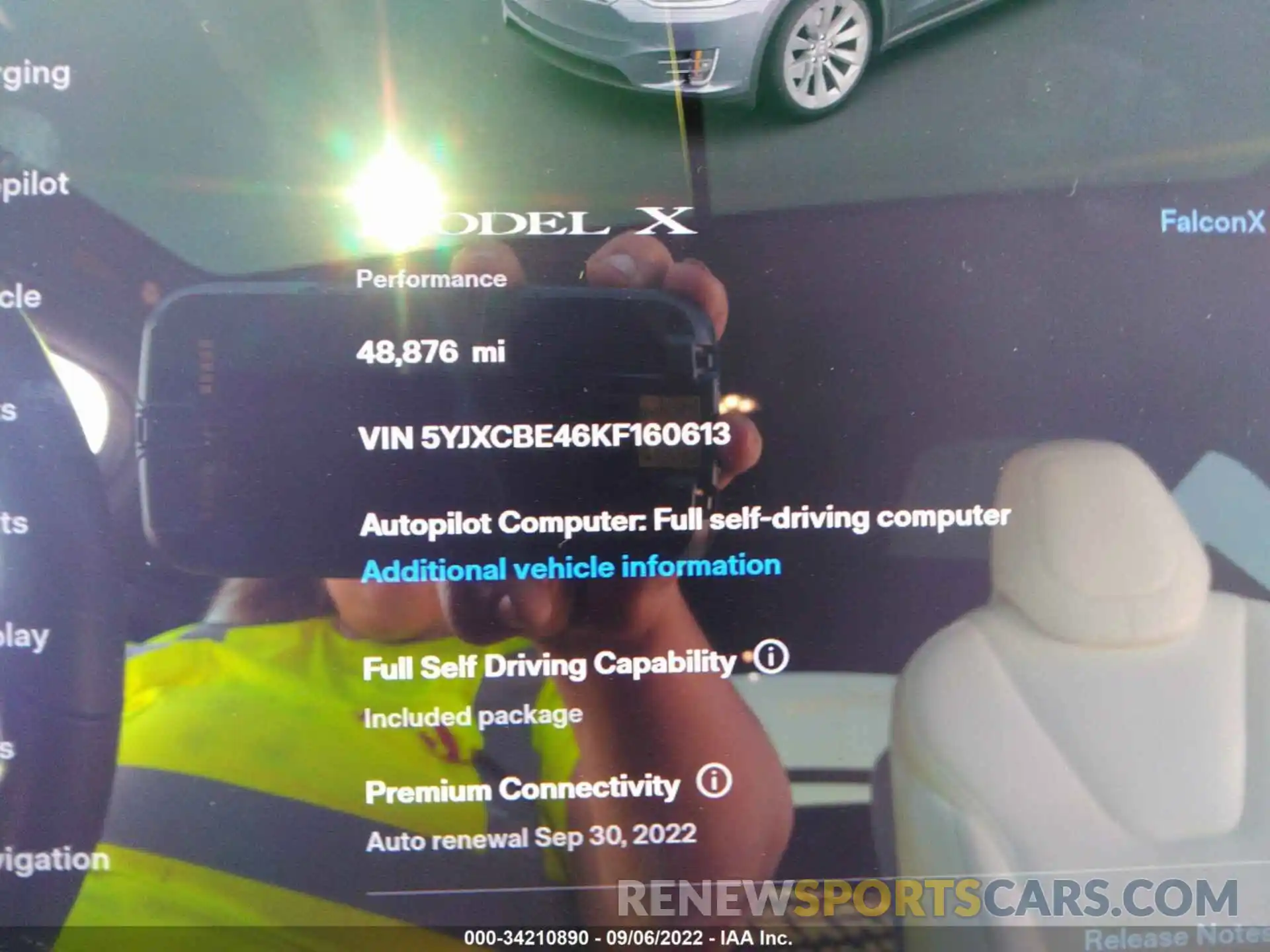 7 Photograph of a damaged car 5YJXCBE46KF160613 TESLA MODEL X 2019