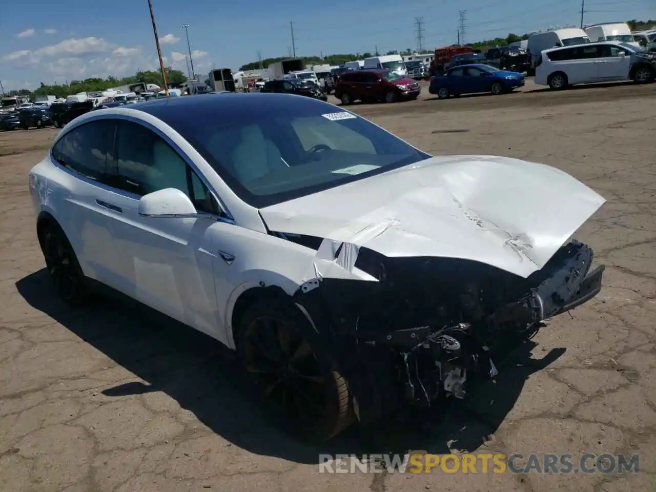 1 Photograph of a damaged car 5YJXCBE46KF180828 TESLA MODEL X 2019