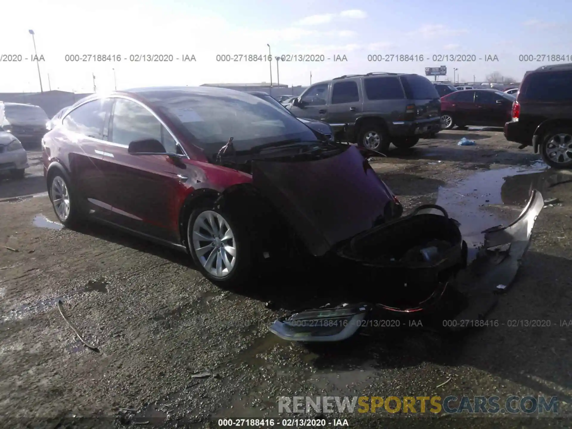 1 Photograph of a damaged car 5YJXCDE21KF154342 TESLA MODEL X 2019