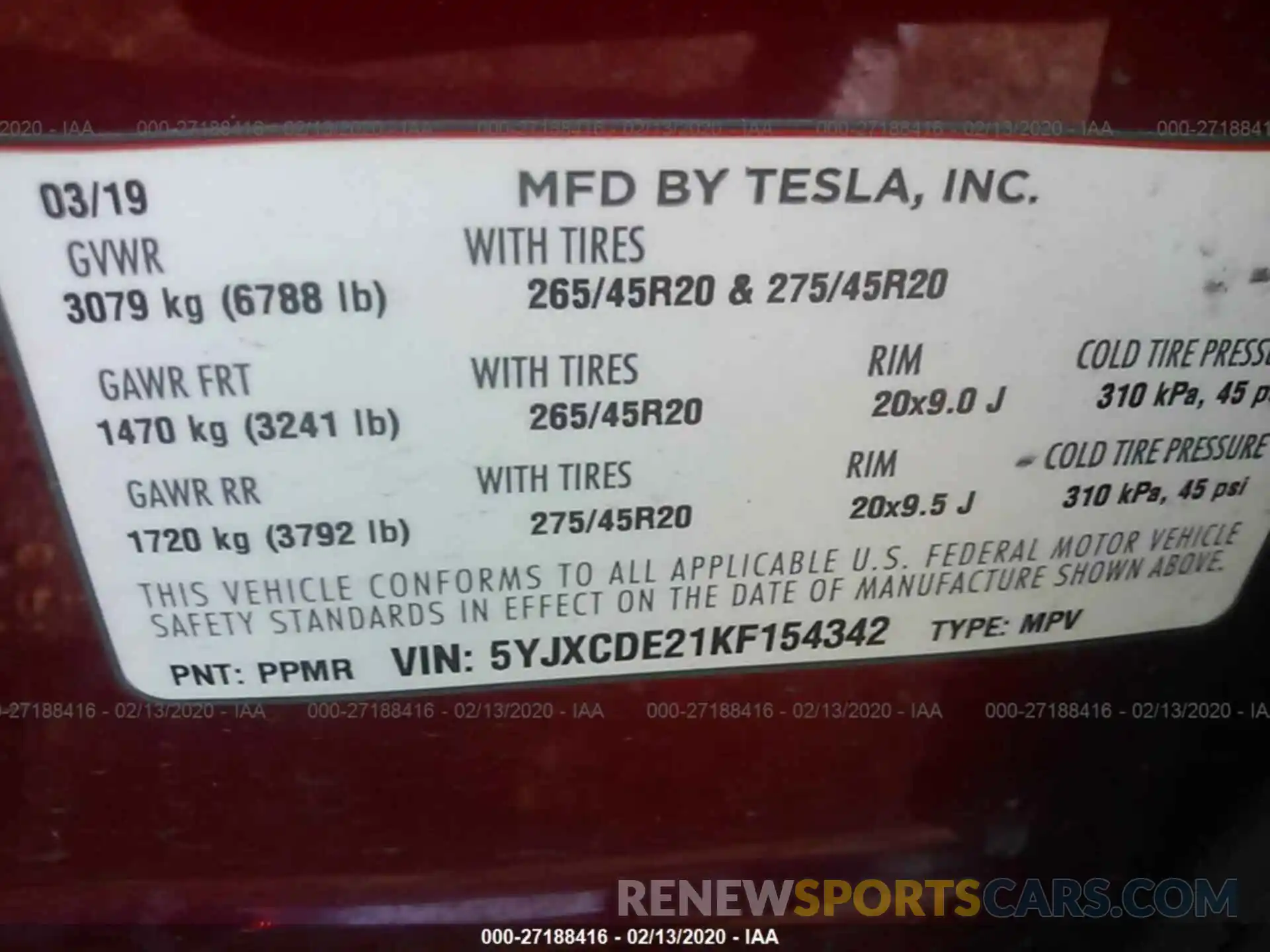 9 Photograph of a damaged car 5YJXCDE21KF154342 TESLA MODEL X 2019