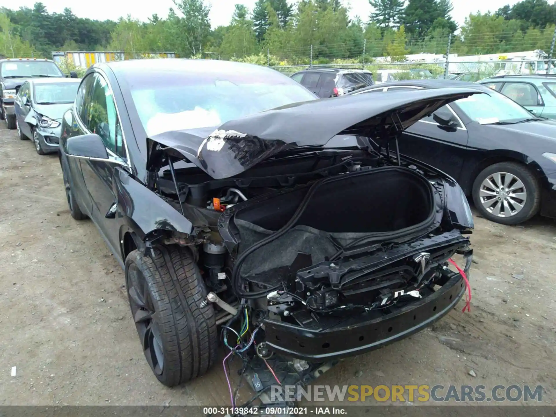 1 Photograph of a damaged car 5YJXCDE21KF182092 TESLA MODEL X 2019