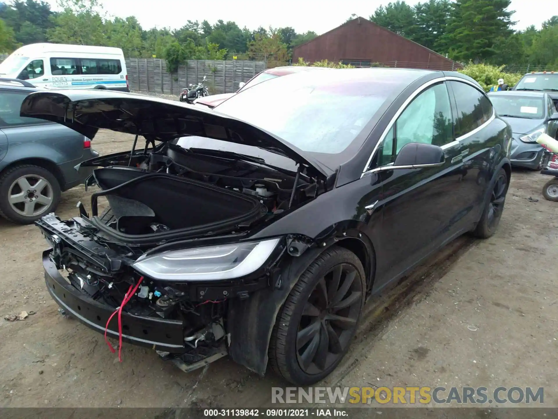 2 Photograph of a damaged car 5YJXCDE21KF182092 TESLA MODEL X 2019