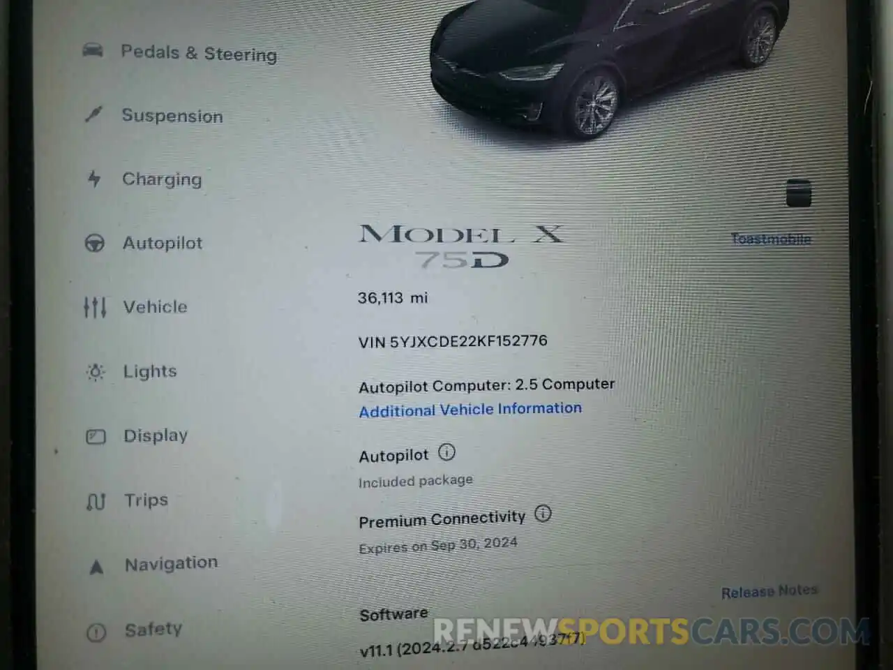 9 Photograph of a damaged car 5YJXCDE22KF152776 TESLA MODEL X 2019