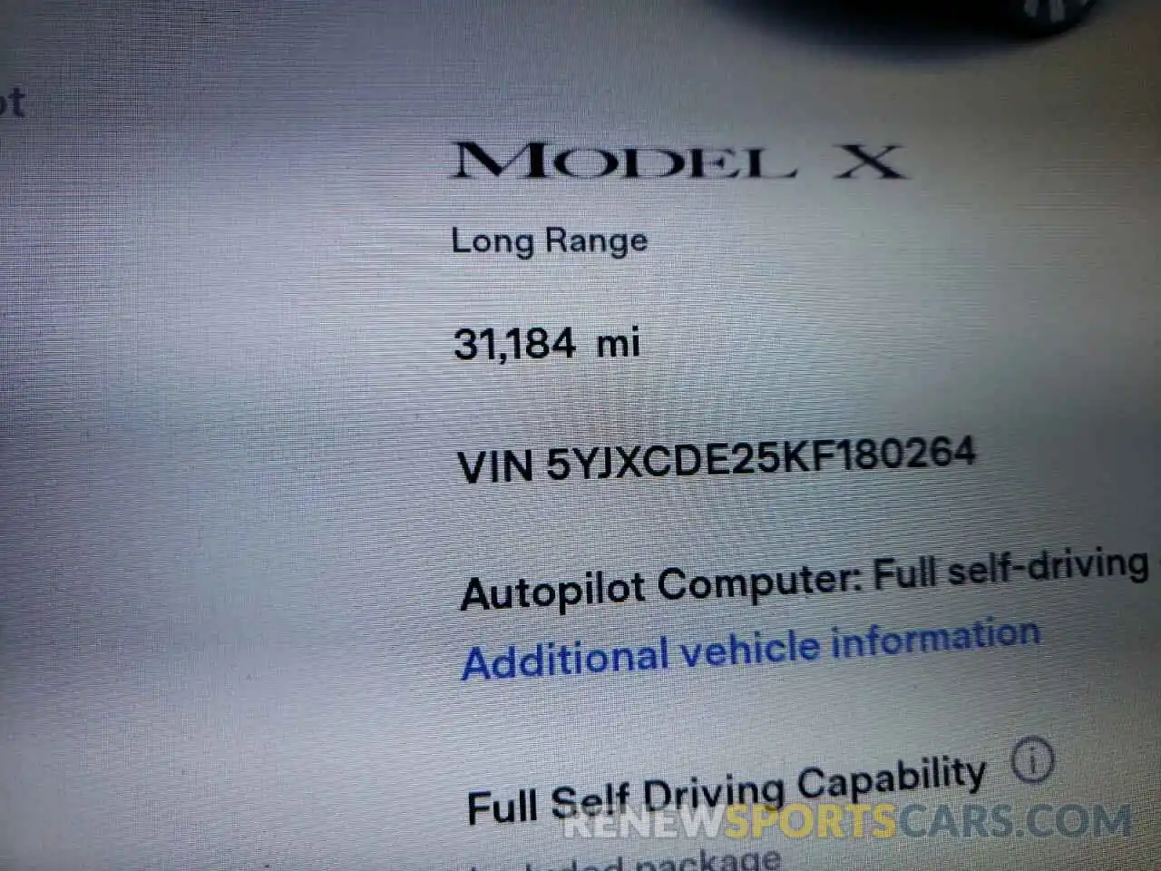 8 Photograph of a damaged car 5YJXCDE25KF180264 TESLA MODEL X 2019