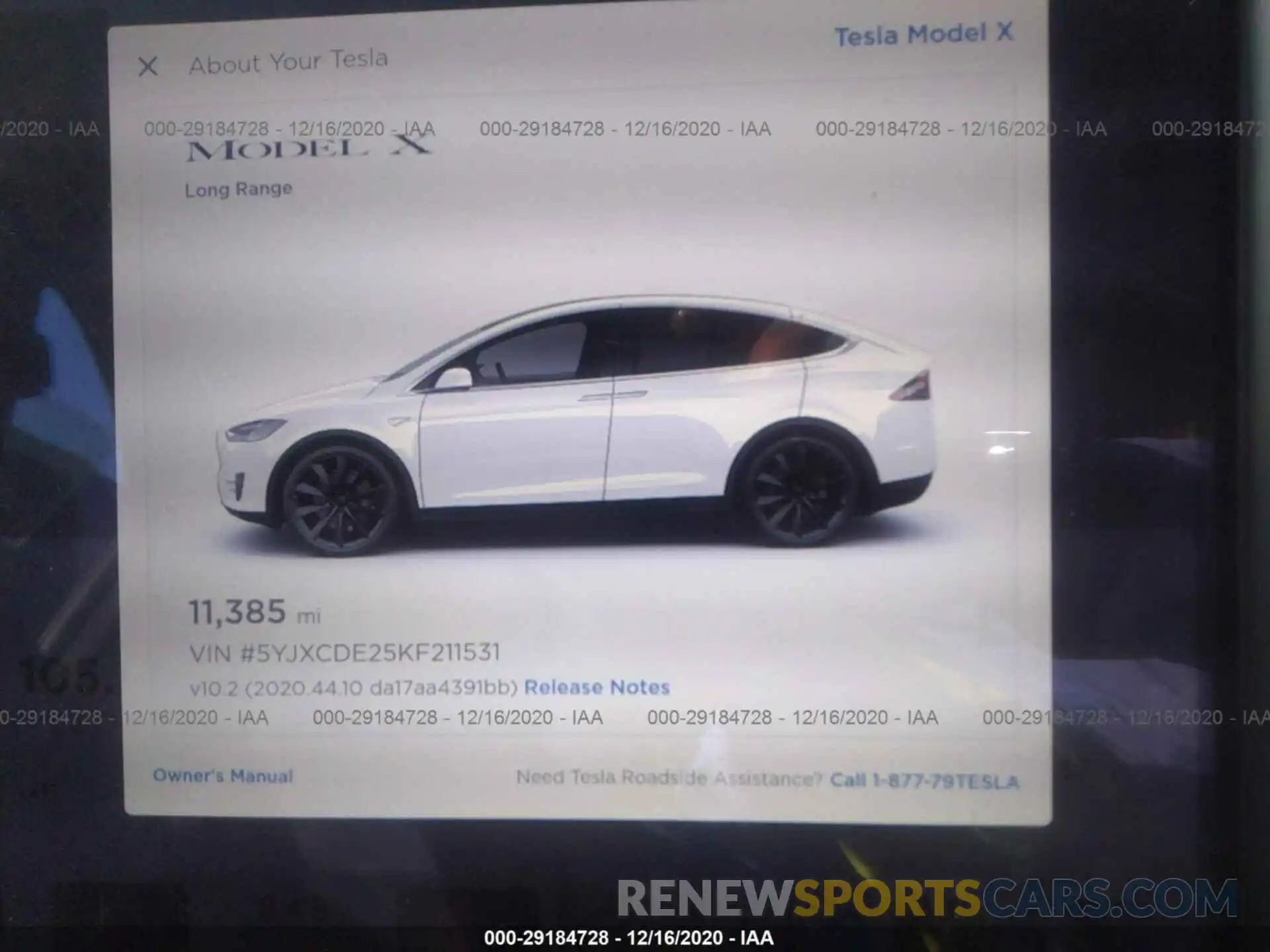 7 Фотография поврежденного автомобиля 5YJXCDE25KF211531 TESLA MODEL X 2019