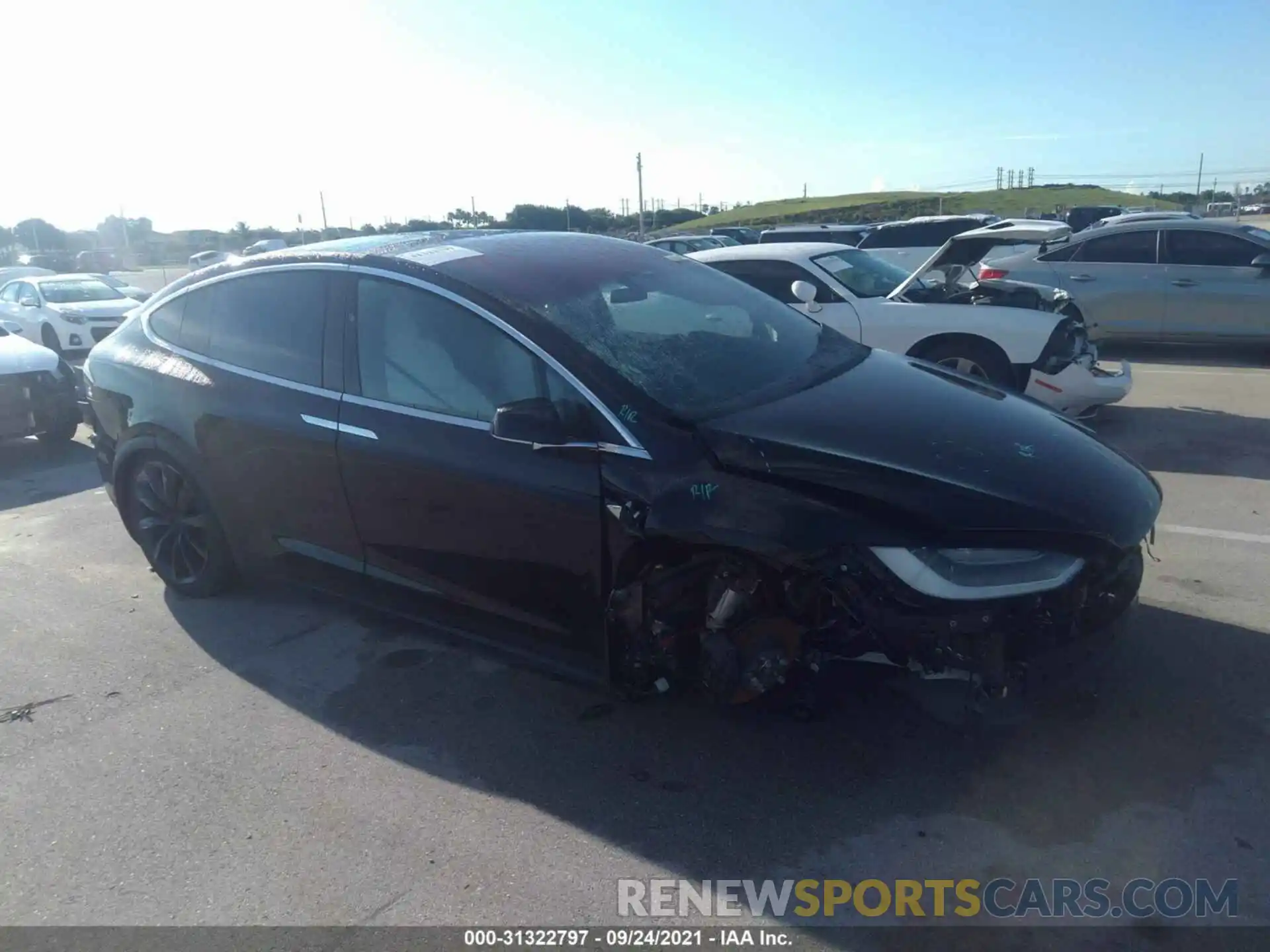 1 Photograph of a damaged car 5YJXCDE26KF187790 TESLA MODEL X 2019