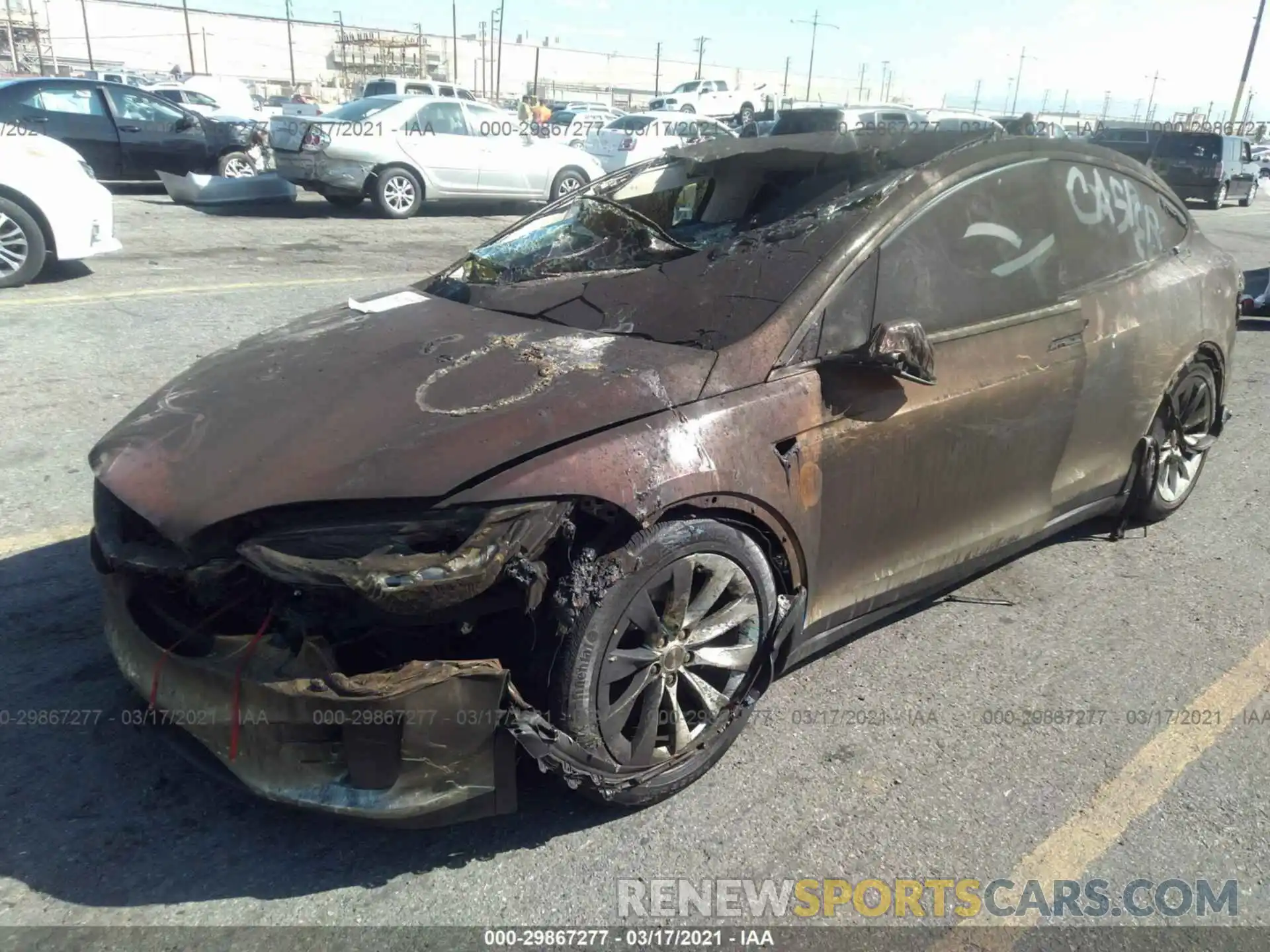 2 Photograph of a damaged car 5YJXCDE27KF184994 TESLA MODEL X 2019