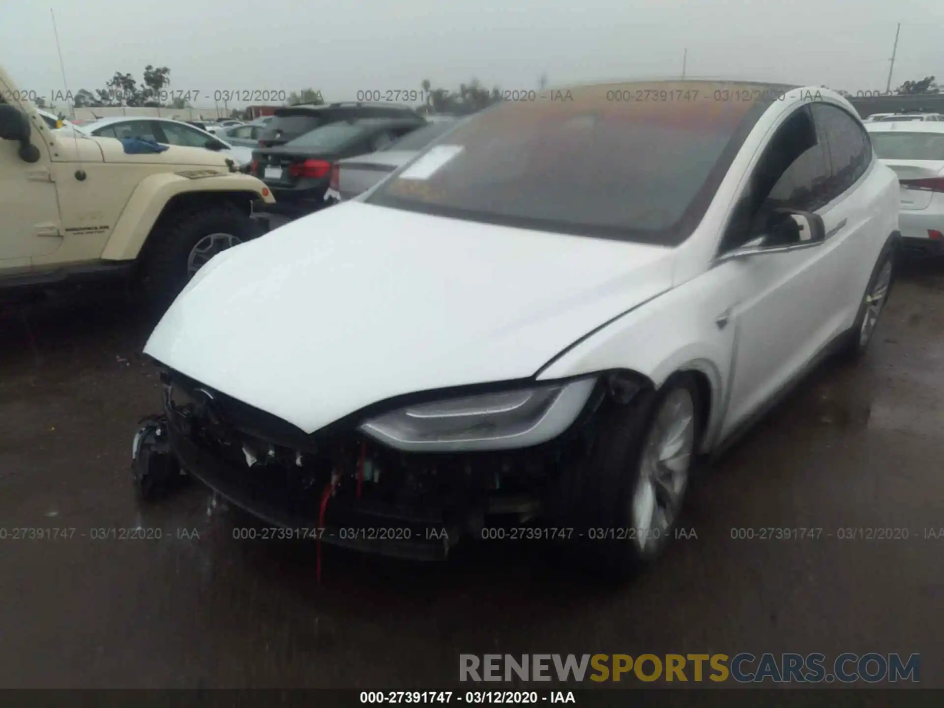 2 Photograph of a damaged car 5YJXCDE28KF184406 TESLA MODEL X 2019