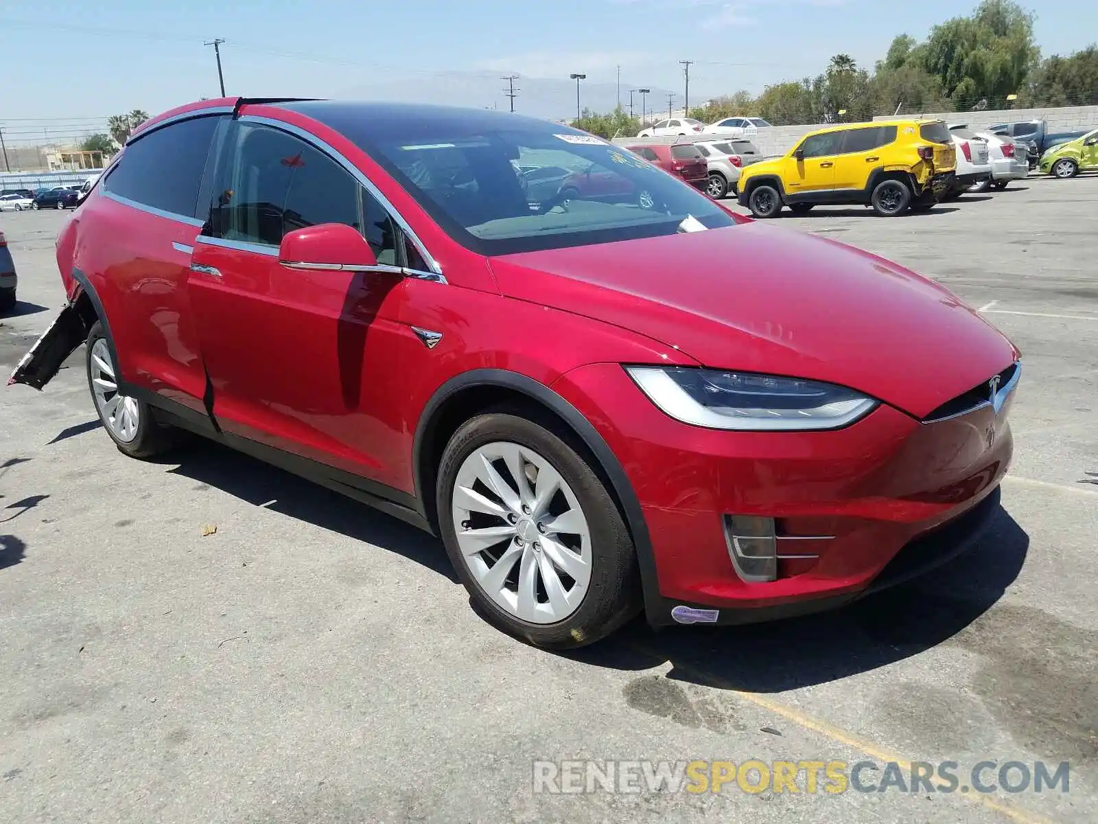 1 Photograph of a damaged car 5YJXCDE28KF184745 TESLA MODEL X 2019