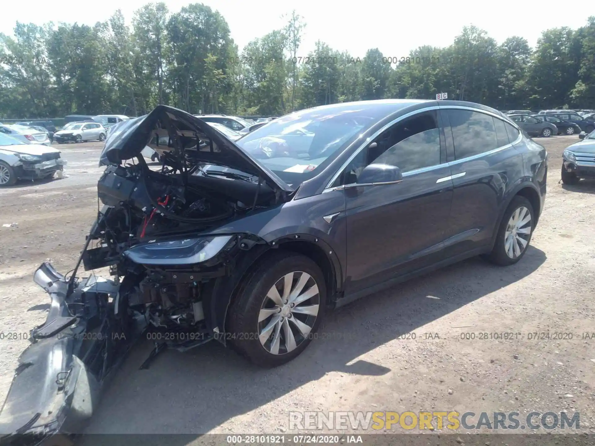 2 Photograph of a damaged car 5YJXCDE29KF180686 TESLA MODEL X 2019