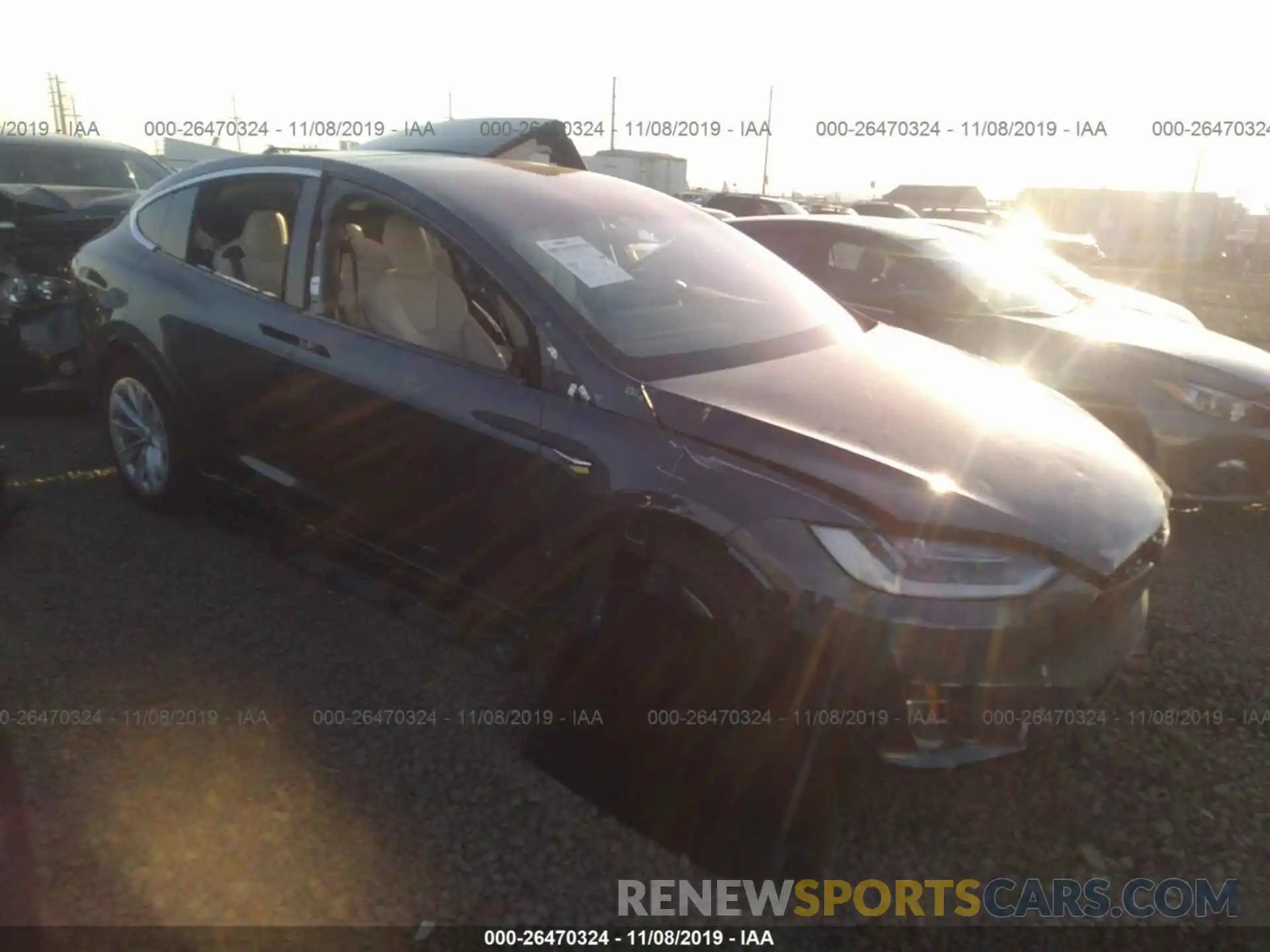 1 Photograph of a damaged car 5YJXCDE29KF182762 TESLA MODEL X 2019