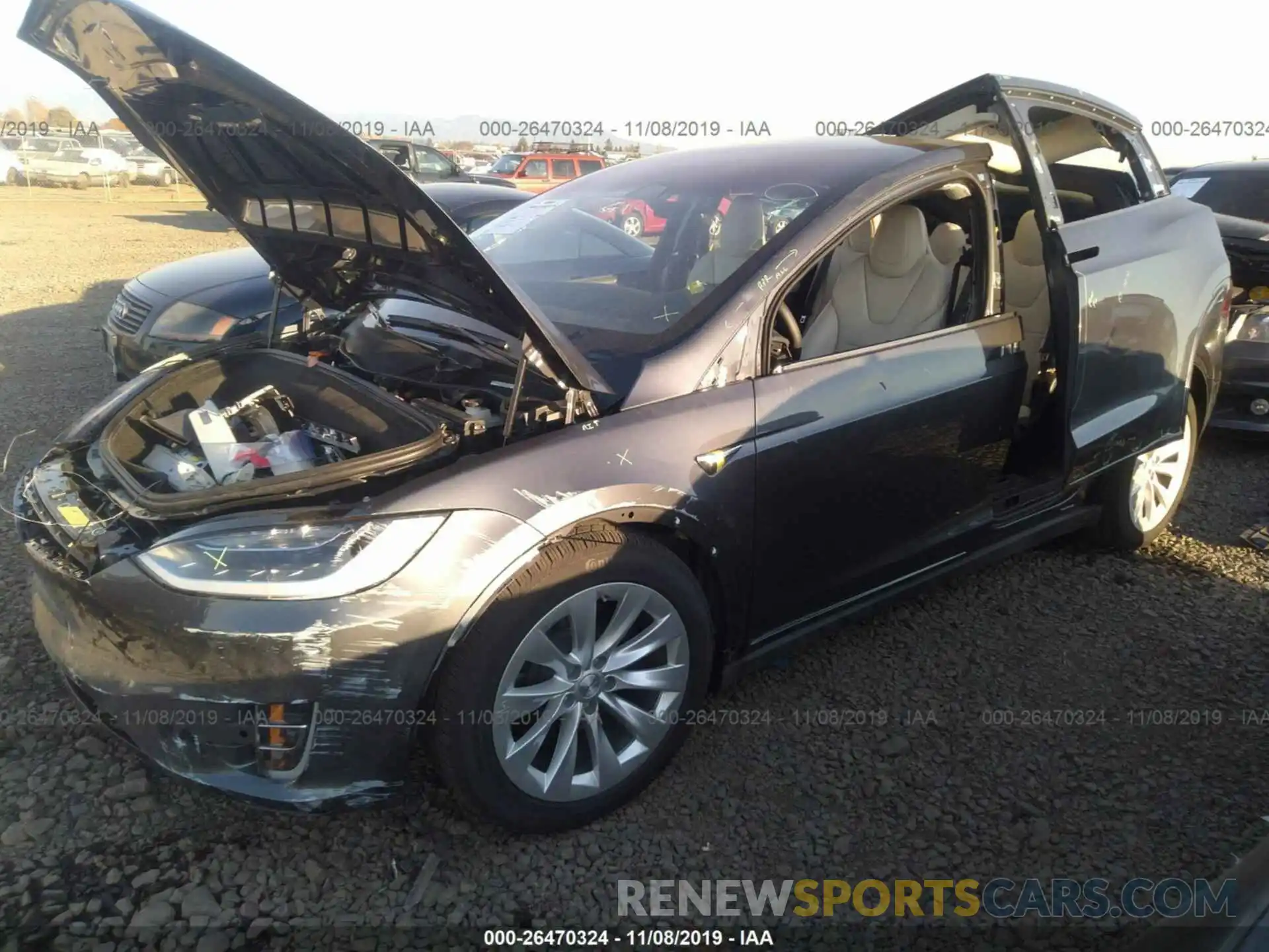 2 Photograph of a damaged car 5YJXCDE29KF182762 TESLA MODEL X 2019