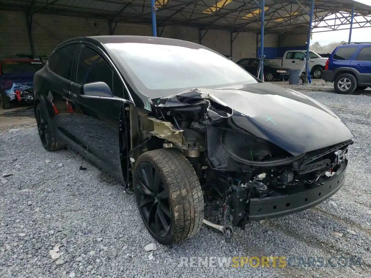 1 Photograph of a damaged car 5YJXCDE2XKF192734 TESLA MODEL X 2019