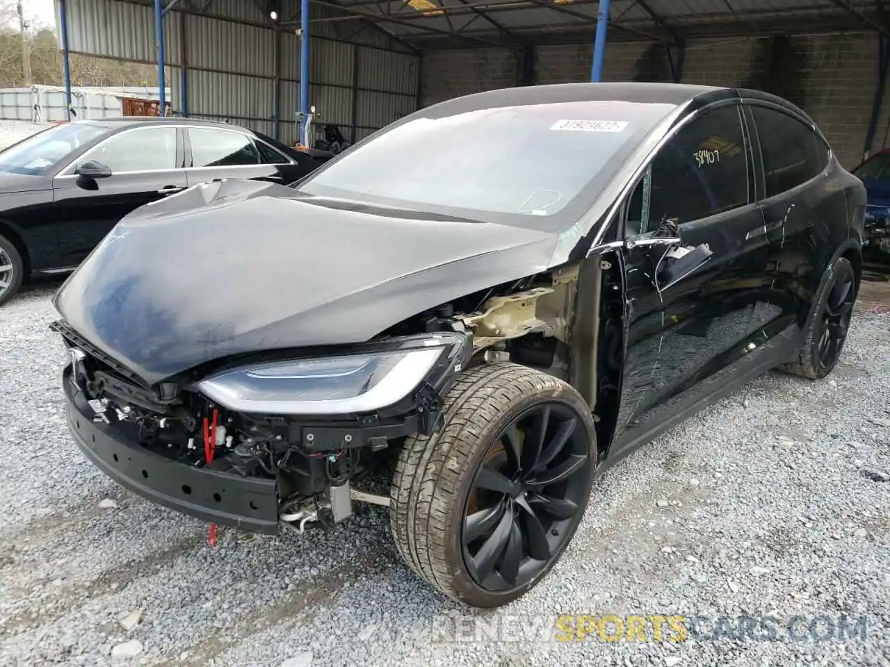 2 Photograph of a damaged car 5YJXCDE2XKF192734 TESLA MODEL X 2019