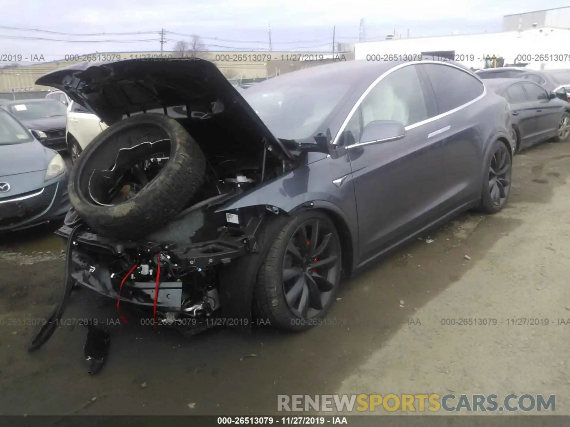 2 Photograph of a damaged car 5YJXCDE40KF183073 TESLA MODEL X 2019