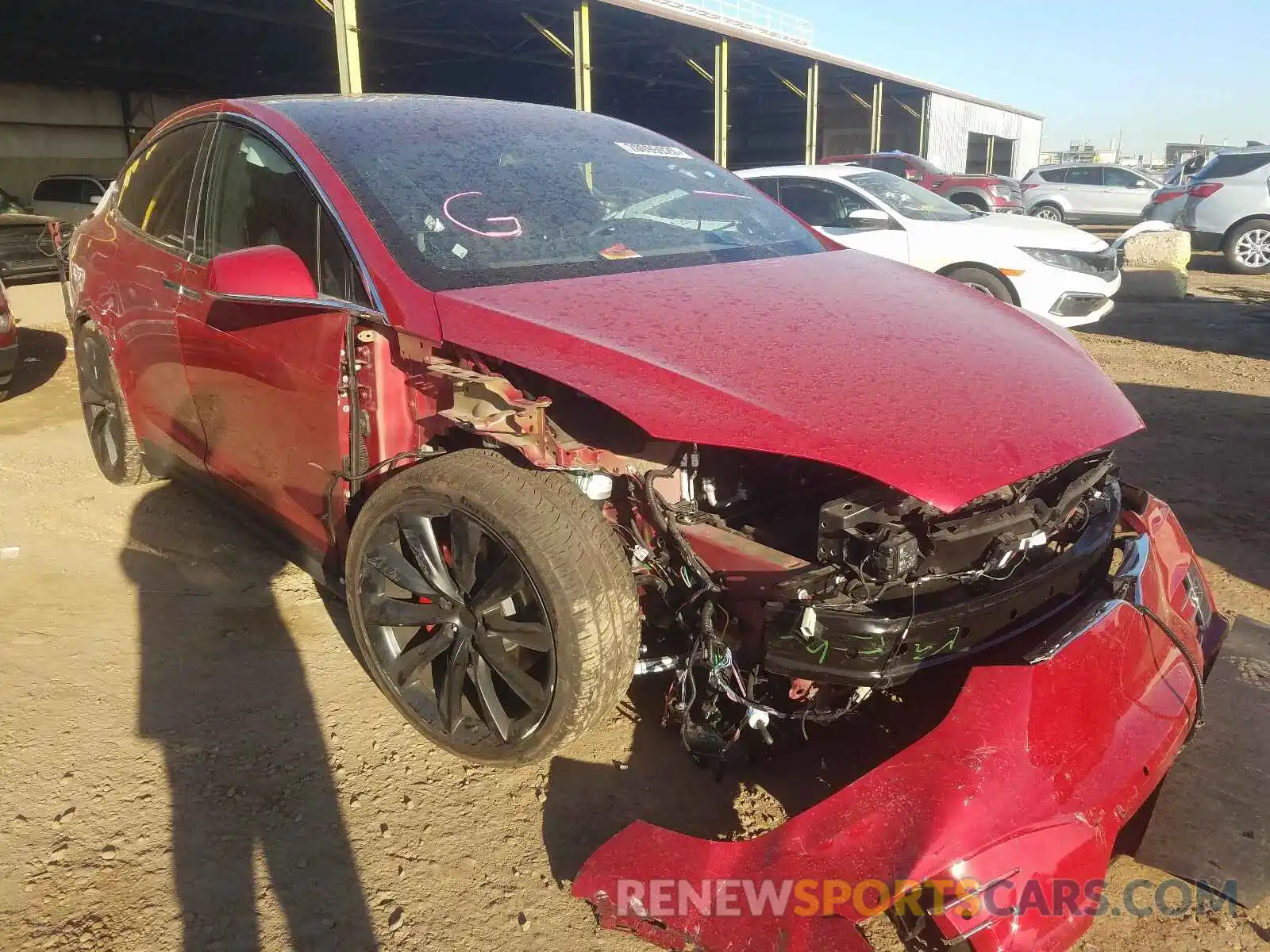 1 Photograph of a damaged car 5YJXCDE42KF186508 TESLA MODEL X 2019