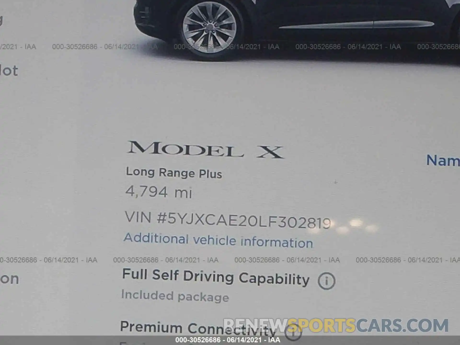 7 Photograph of a damaged car 5YJXCAE20LF302819 TESLA MODEL X 2020