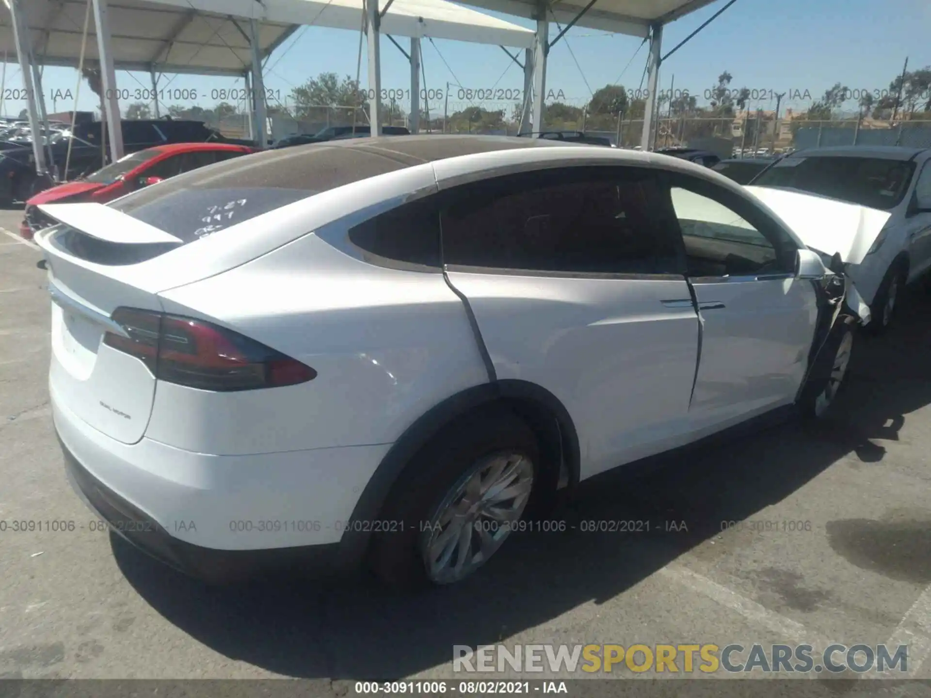 4 Фотография поврежденного автомобиля 5YJXCAE21LF235891 TESLA MODEL X 2020