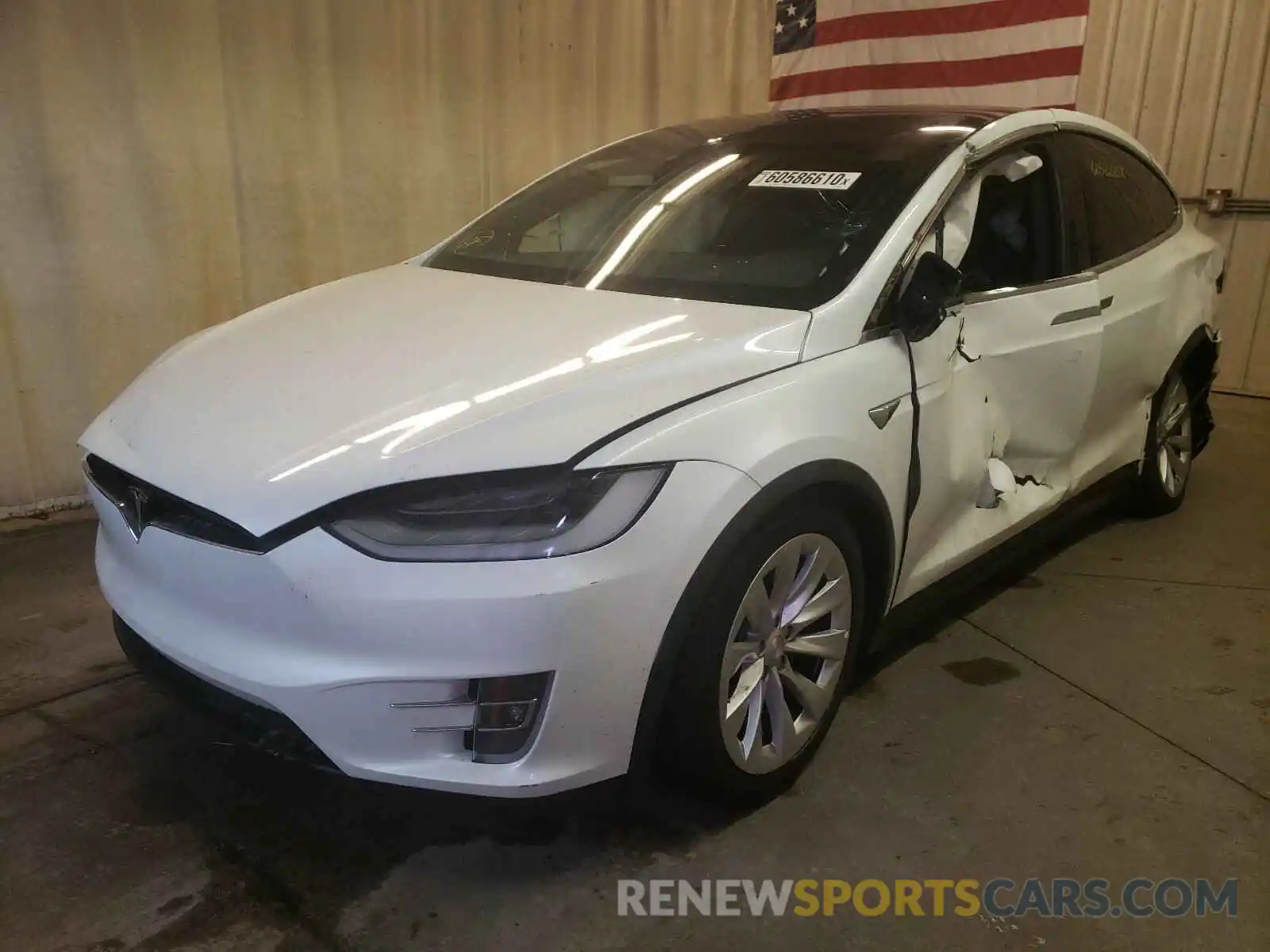 2 Photograph of a damaged car 5YJXCAE21LF243456 TESLA MODEL X 2020