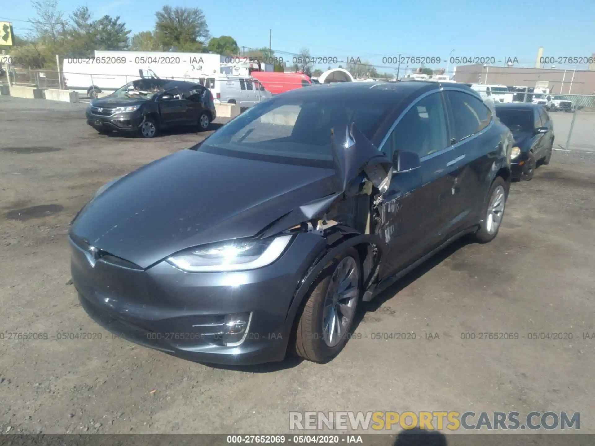 2 Photograph of a damaged car 5YJXCAE21LF243859 TESLA MODEL X 2020