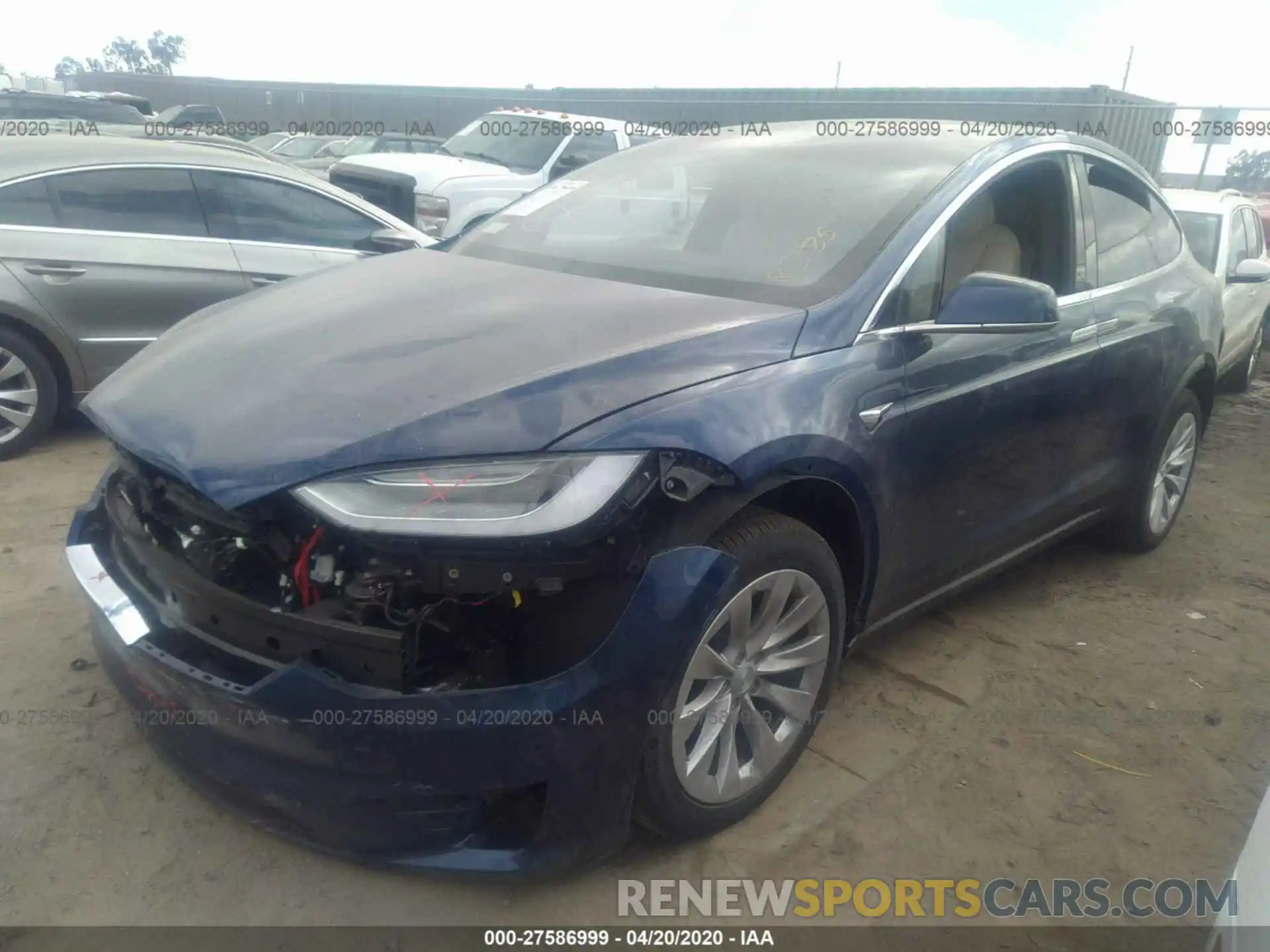 2 Фотография поврежденного автомобиля 5YJXCAE22LF246723 TESLA MODEL X 2020