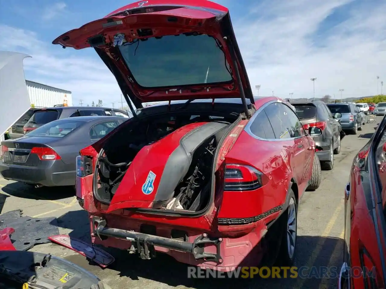 4 Photograph of a damaged car 5YJXCAE24LF262566 TESLA MODEL X 2020