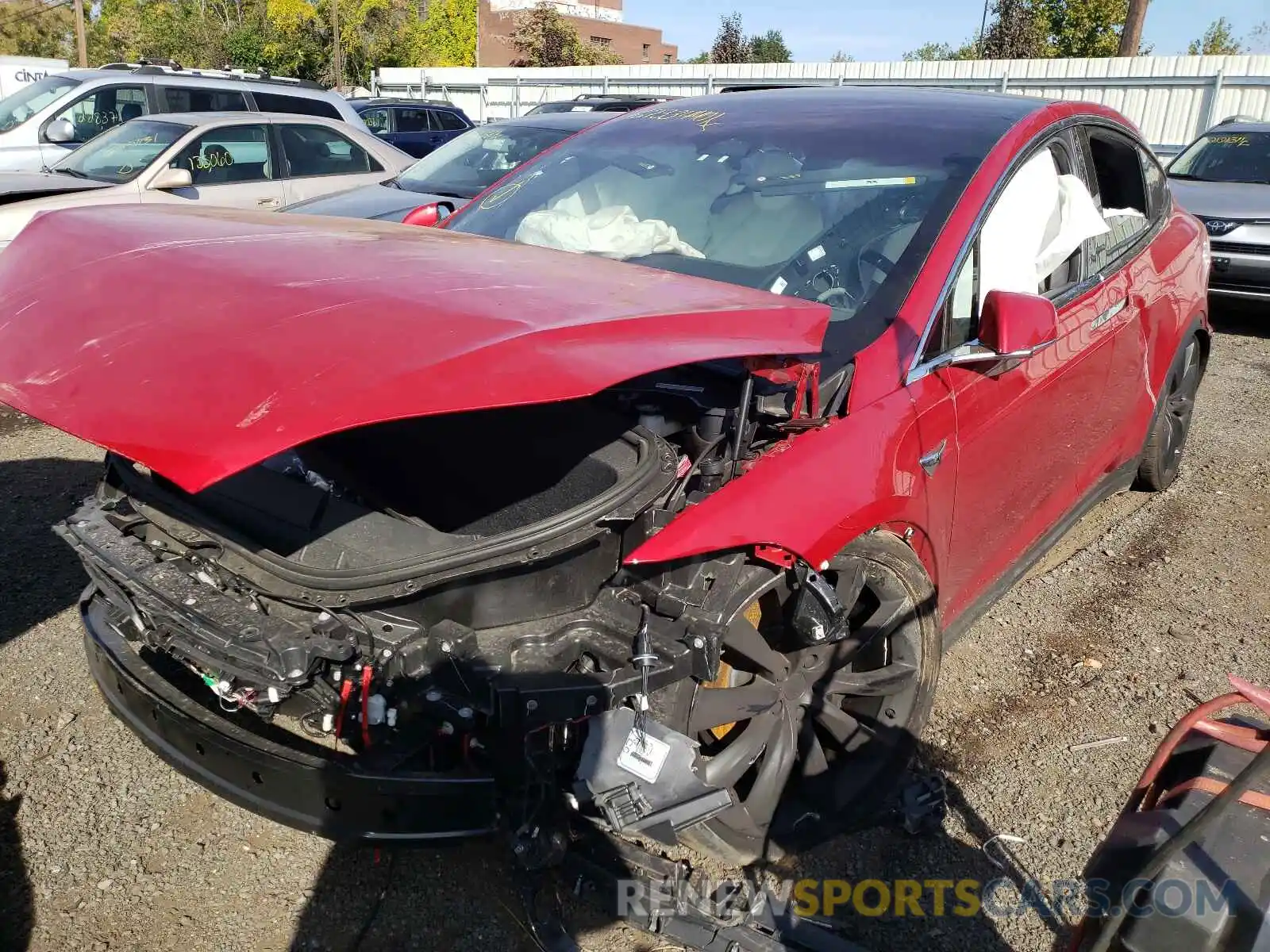 2 Photograph of a damaged car 5YJXCAE24LF286480 TESLA MODEL X 2020