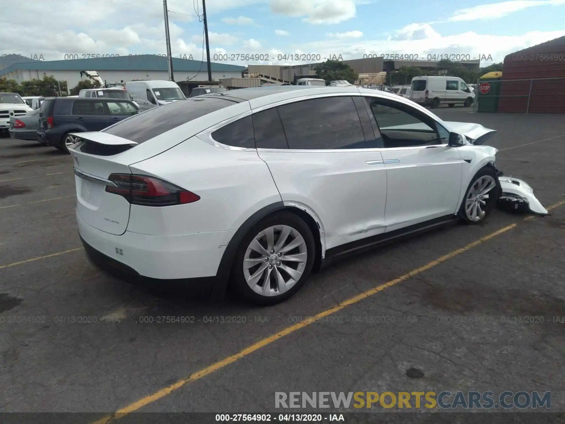 4 Фотография поврежденного автомобиля 5YJXCAE25LF234372 TESLA MODEL X 2020