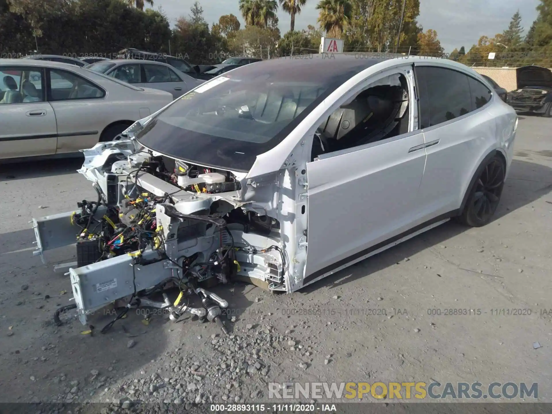 2 Photograph of a damaged car 5YJXCAE26LF304560 TESLA MODEL X 2020