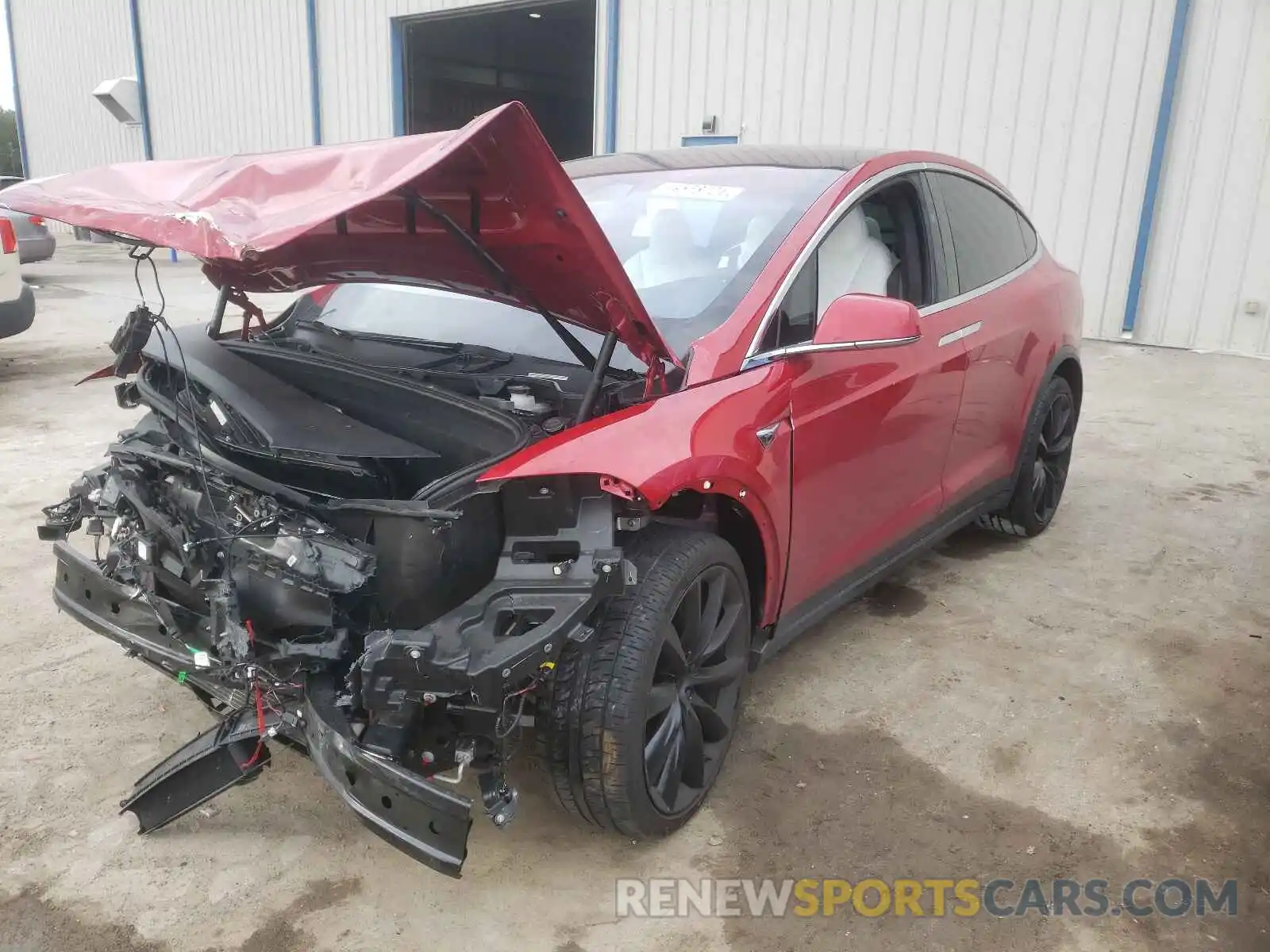 2 Photograph of a damaged car 5YJXCAE27LF250329 TESLA MODEL X 2020