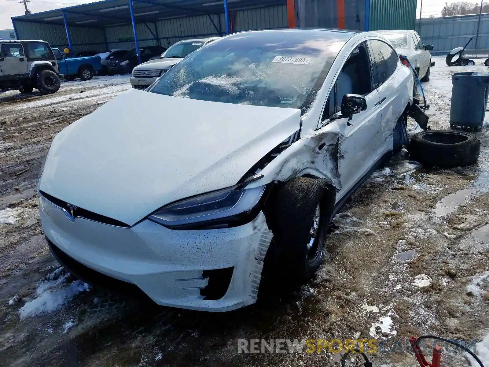 2 Фотография поврежденного автомобиля 5YJXCAE2XLF236554 TESLA MODEL X 2020