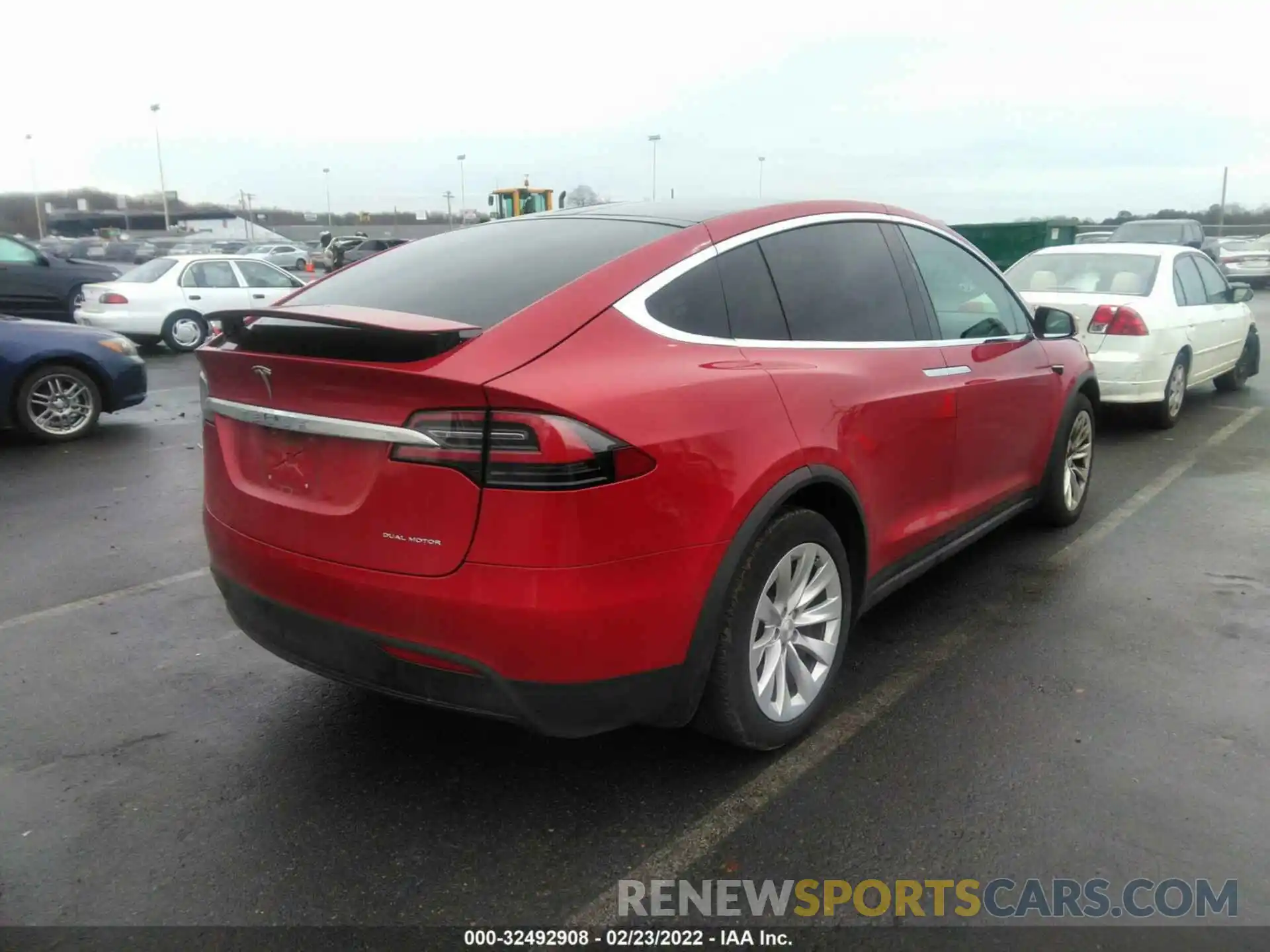 4 Фотография поврежденного автомобиля 5YJXCAE2XLF237297 TESLA MODEL X 2020