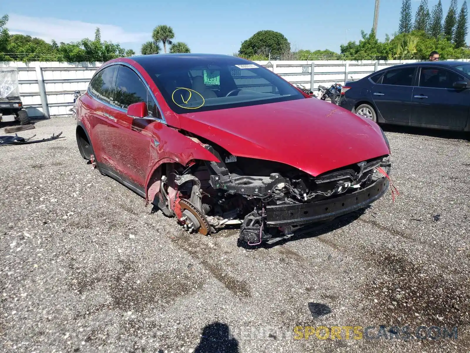 1 Photograph of a damaged car 5YJXCAE43LF266397 TESLA MODEL X 2020