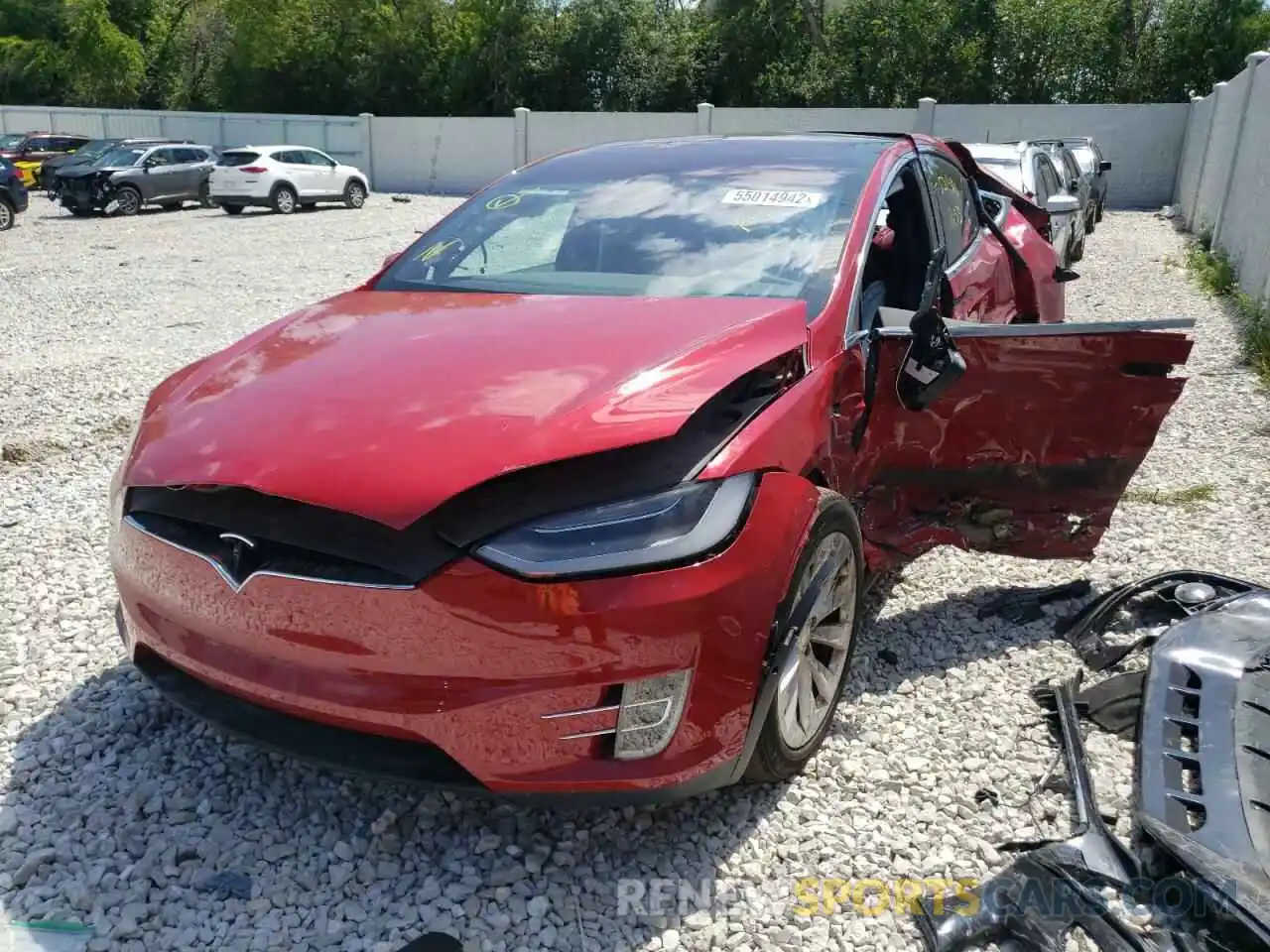 2 Photograph of a damaged car 5YJXCAE44LF243968 TESLA MODEL X 2020