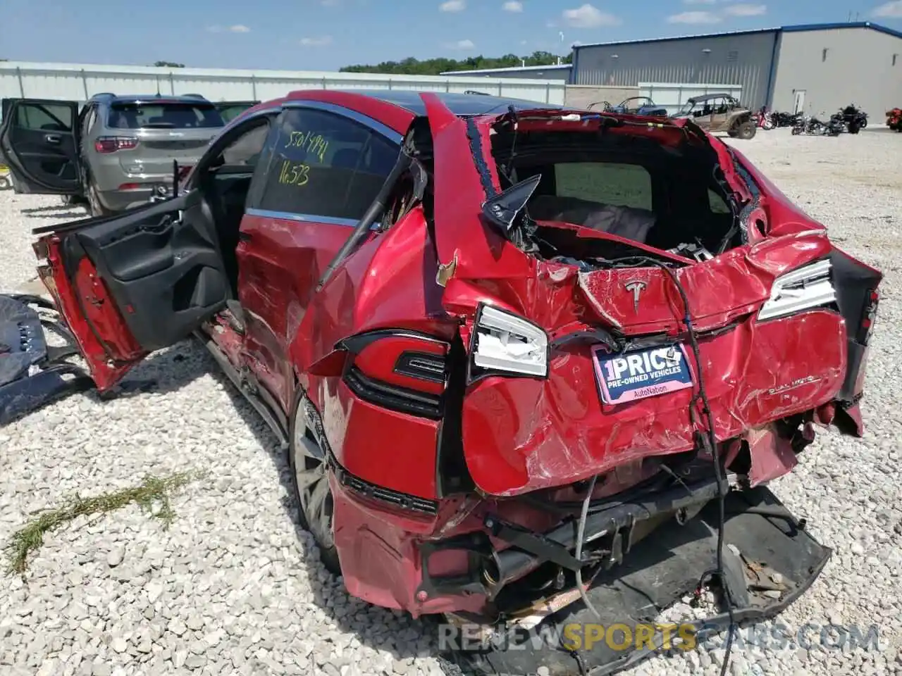 3 Photograph of a damaged car 5YJXCAE44LF243968 TESLA MODEL X 2020