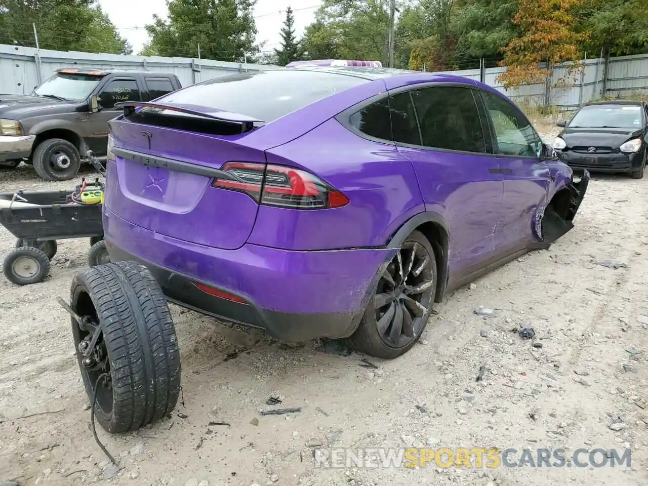 4 Фотография поврежденного автомобиля 5YJXCBE20LF250498 TESLA MODEL X 2020