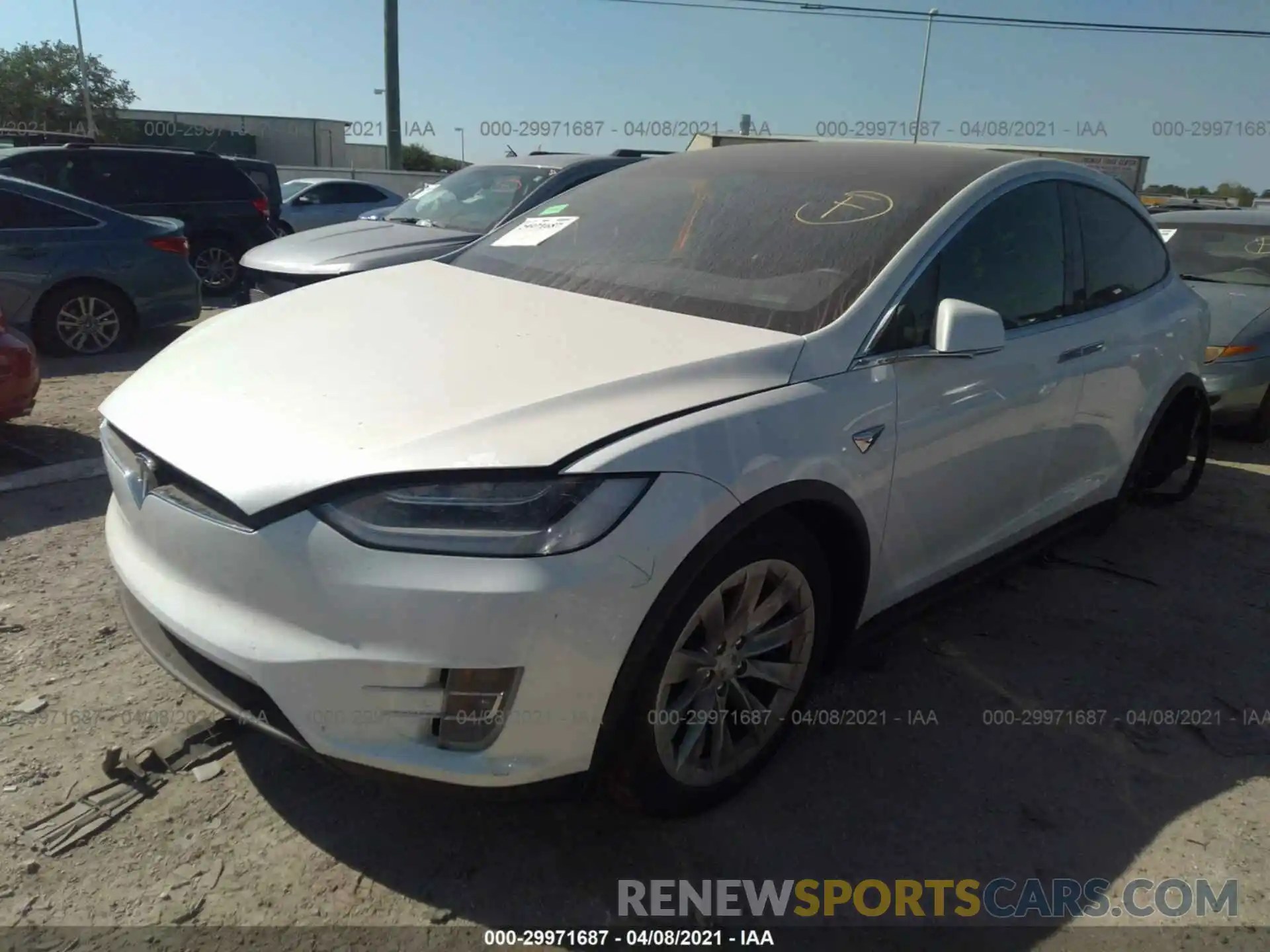 2 Фотография поврежденного автомобиля 5YJXCBE20LF260884 TESLA MODEL X 2020