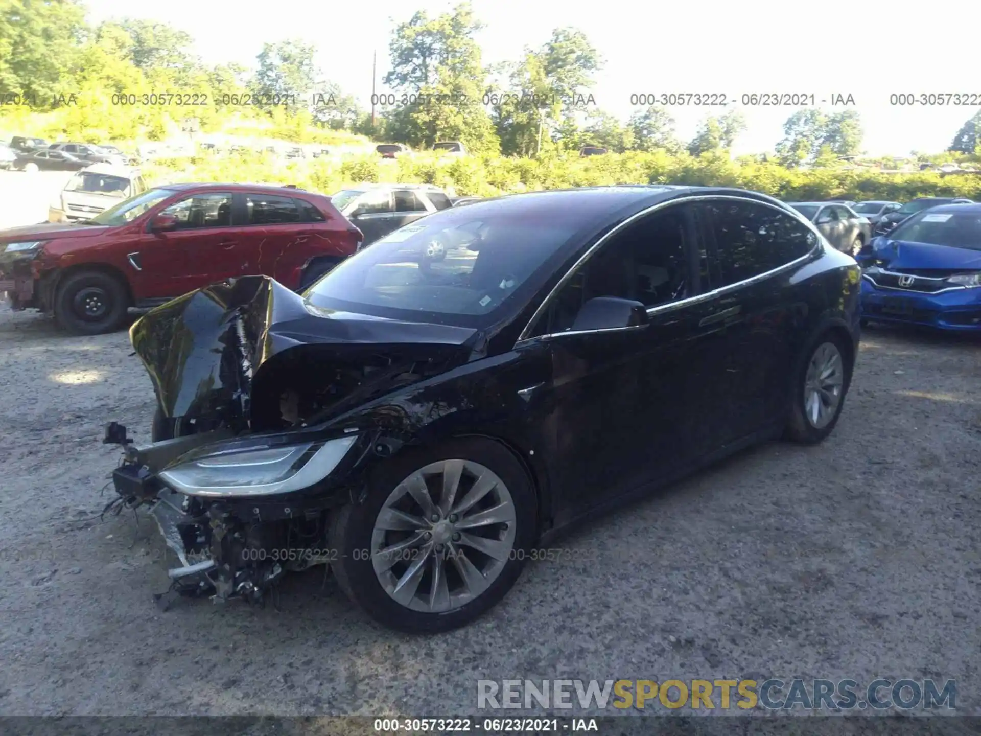 2 Photograph of a damaged car 5YJXCBE20LF296316 TESLA MODEL X 2020