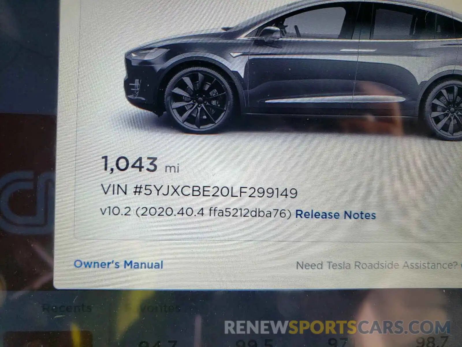 10 Photograph of a damaged car 5YJXCBE20LF299149 TESLA MODEL X 2020