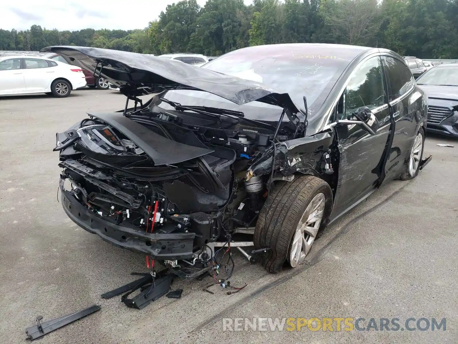 2 Photograph of a damaged car 5YJXCBE21LF239803 TESLA MODEL X 2020