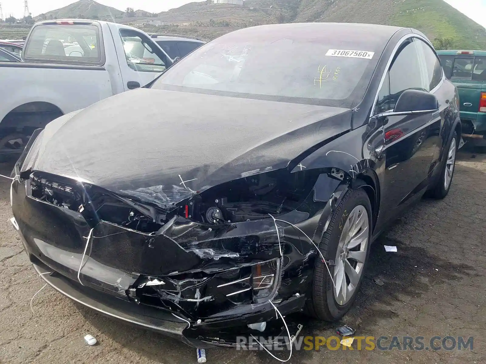 2 Photograph of a damaged car 5YJXCBE21LF241471 TESLA MODEL X 2020