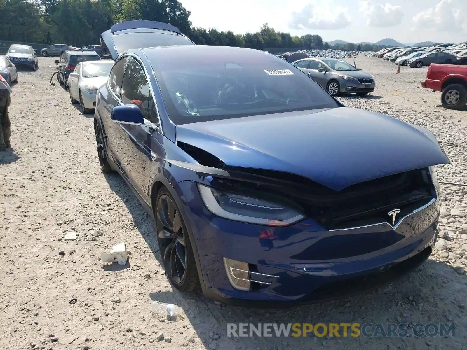 1 Photograph of a damaged car 5YJXCBE21LF249473 TESLA MODEL X 2020