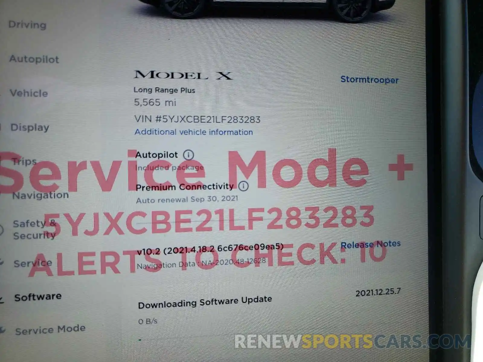 8 Фотография поврежденного автомобиля 5YJXCBE21LF283283 TESLA MODEL X 2020