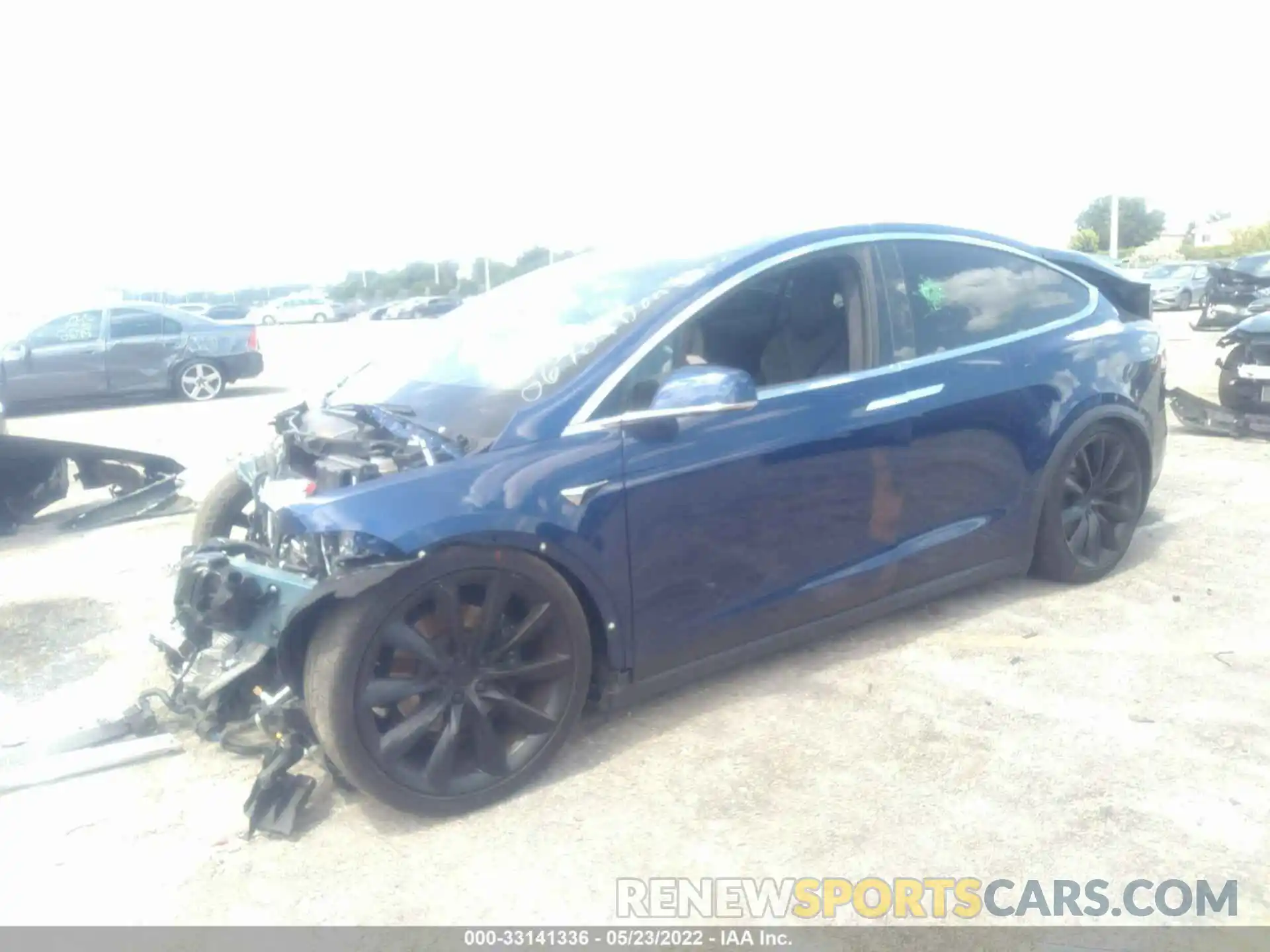 2 Photograph of a damaged car 5YJXCBE21LF300678 TESLA MODEL X 2020