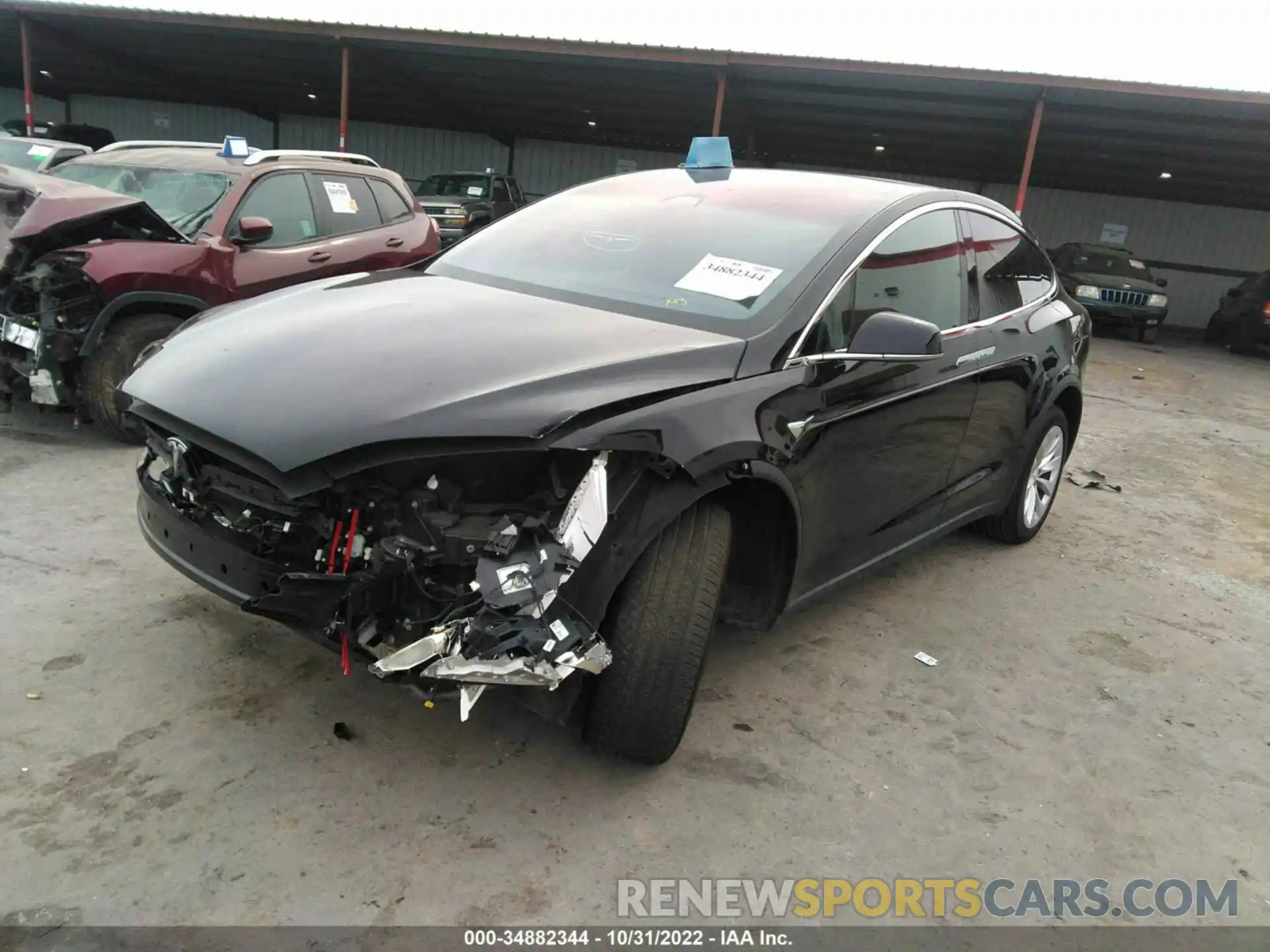 2 Photograph of a damaged car 5YJXCBE22LF282126 TESLA MODEL X 2020