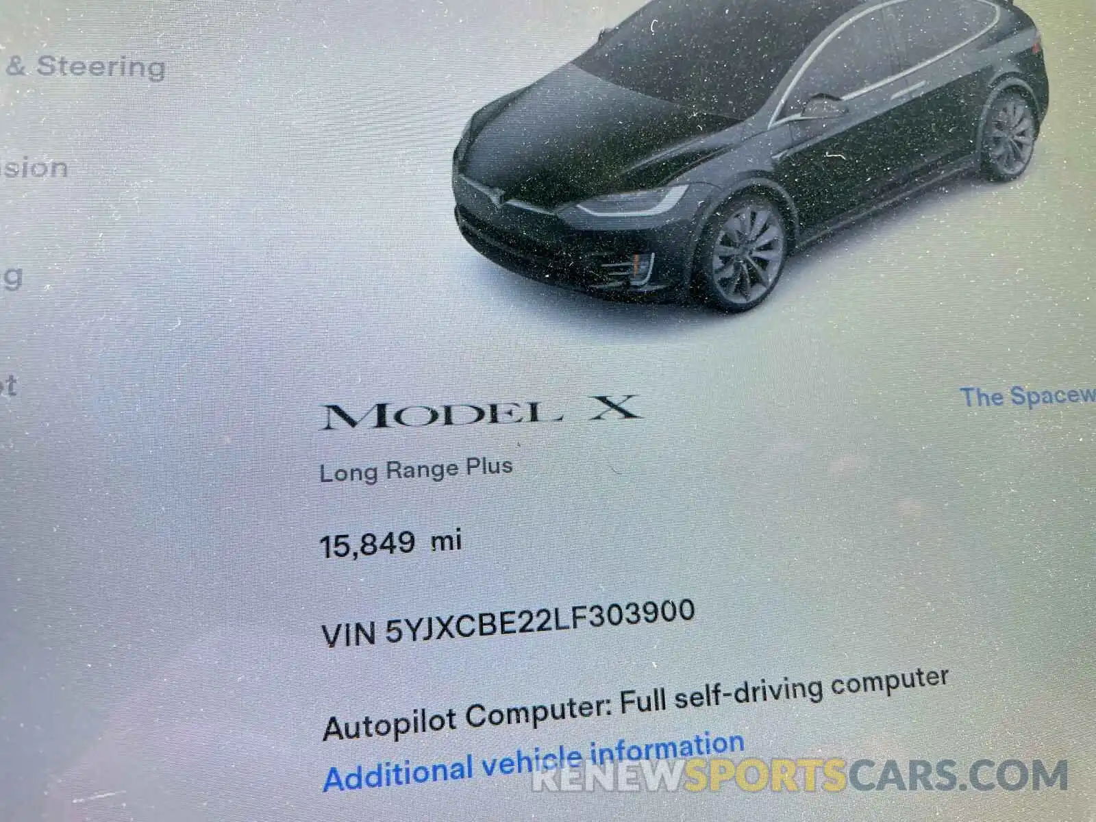 8 Фотография поврежденного автомобиля 5YJXCBE22LF303900 TESLA MODEL X 2020