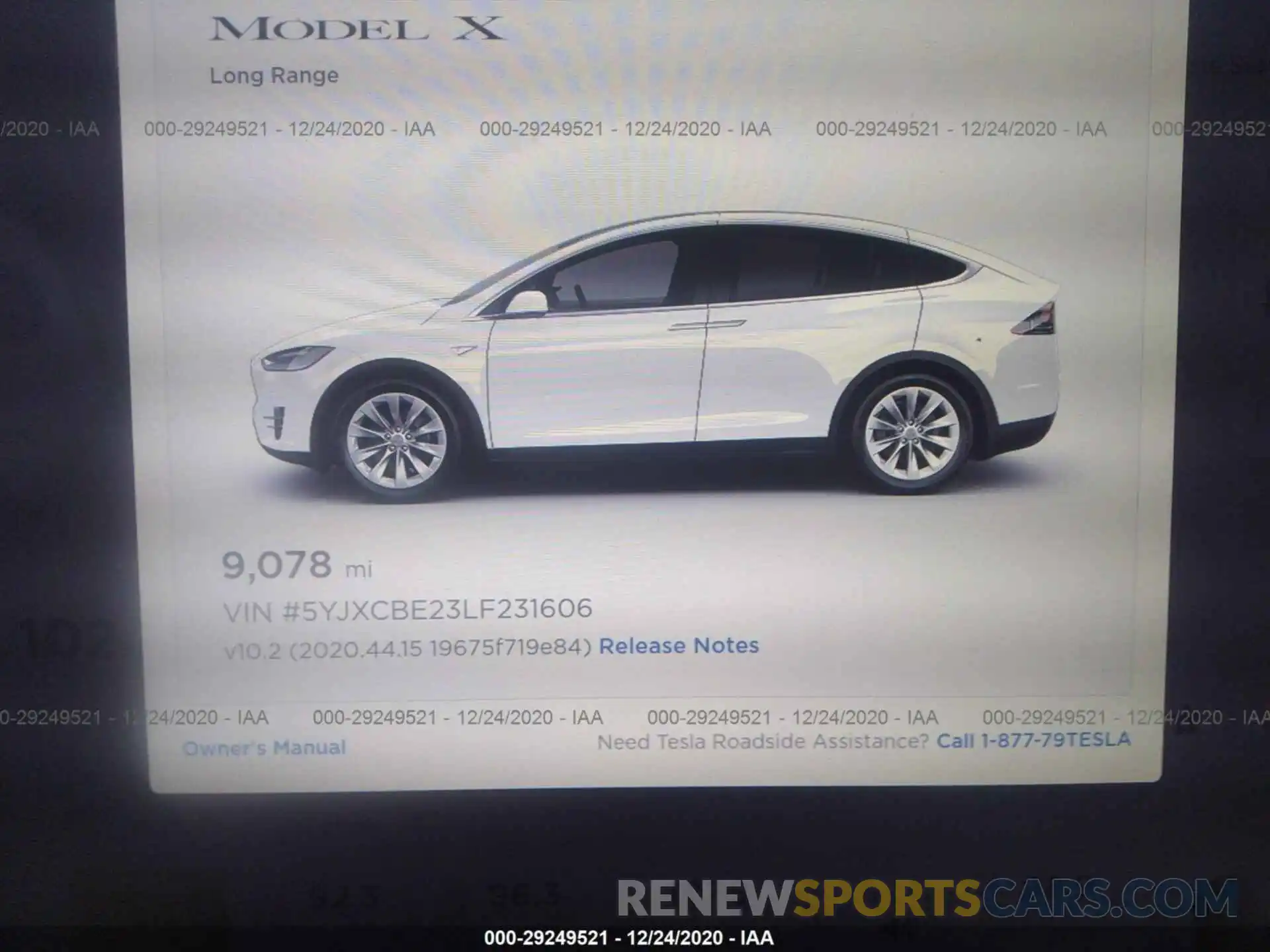 7 Фотография поврежденного автомобиля 5YJXCBE23LF231606 TESLA MODEL X 2020