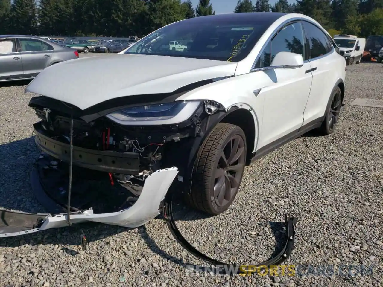 2 Photograph of a damaged car 5YJXCBE23LF272804 TESLA MODEL X 2020