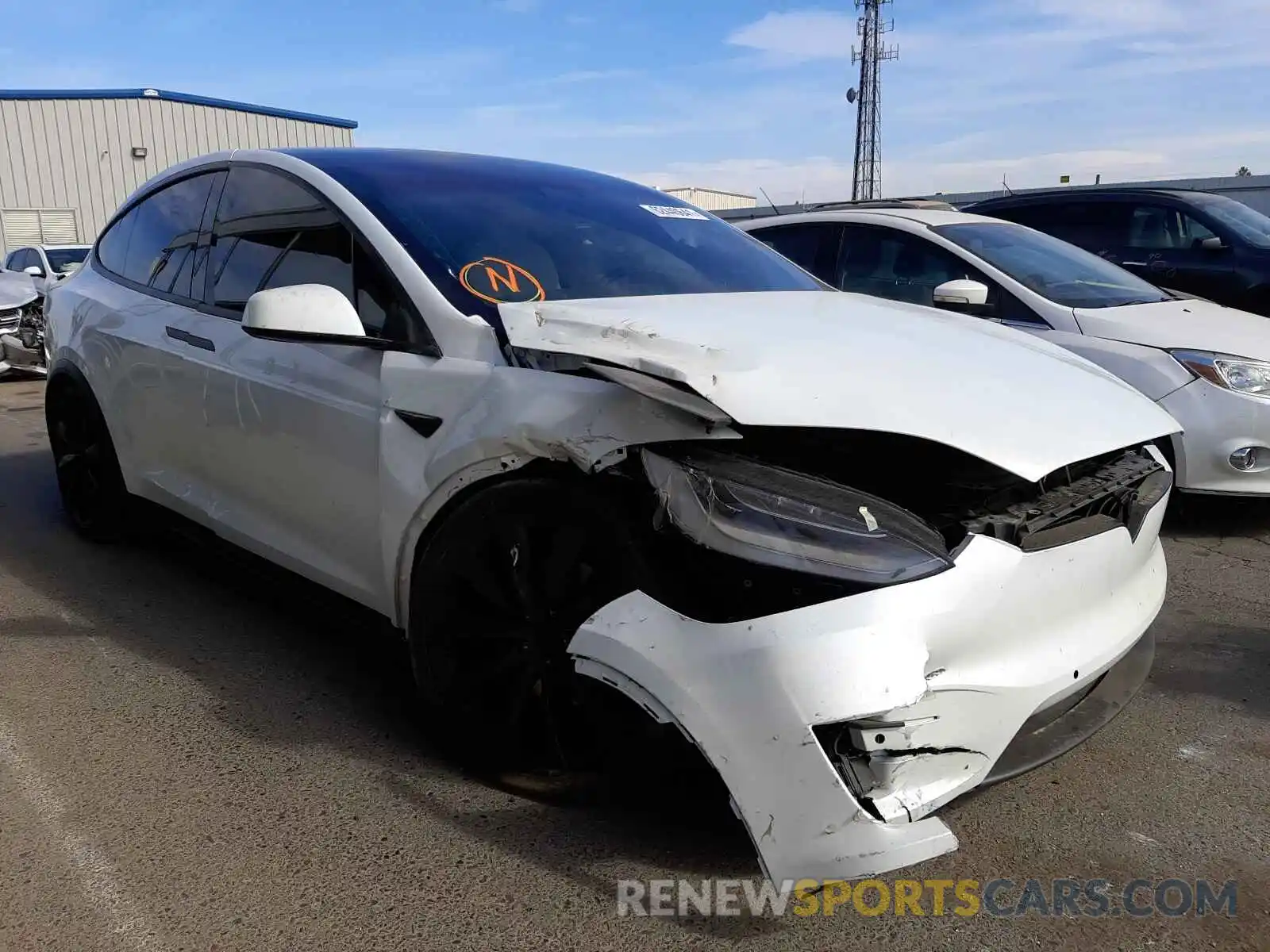 1 Photograph of a damaged car 5YJXCBE23LF283558 TESLA MODEL X 2020