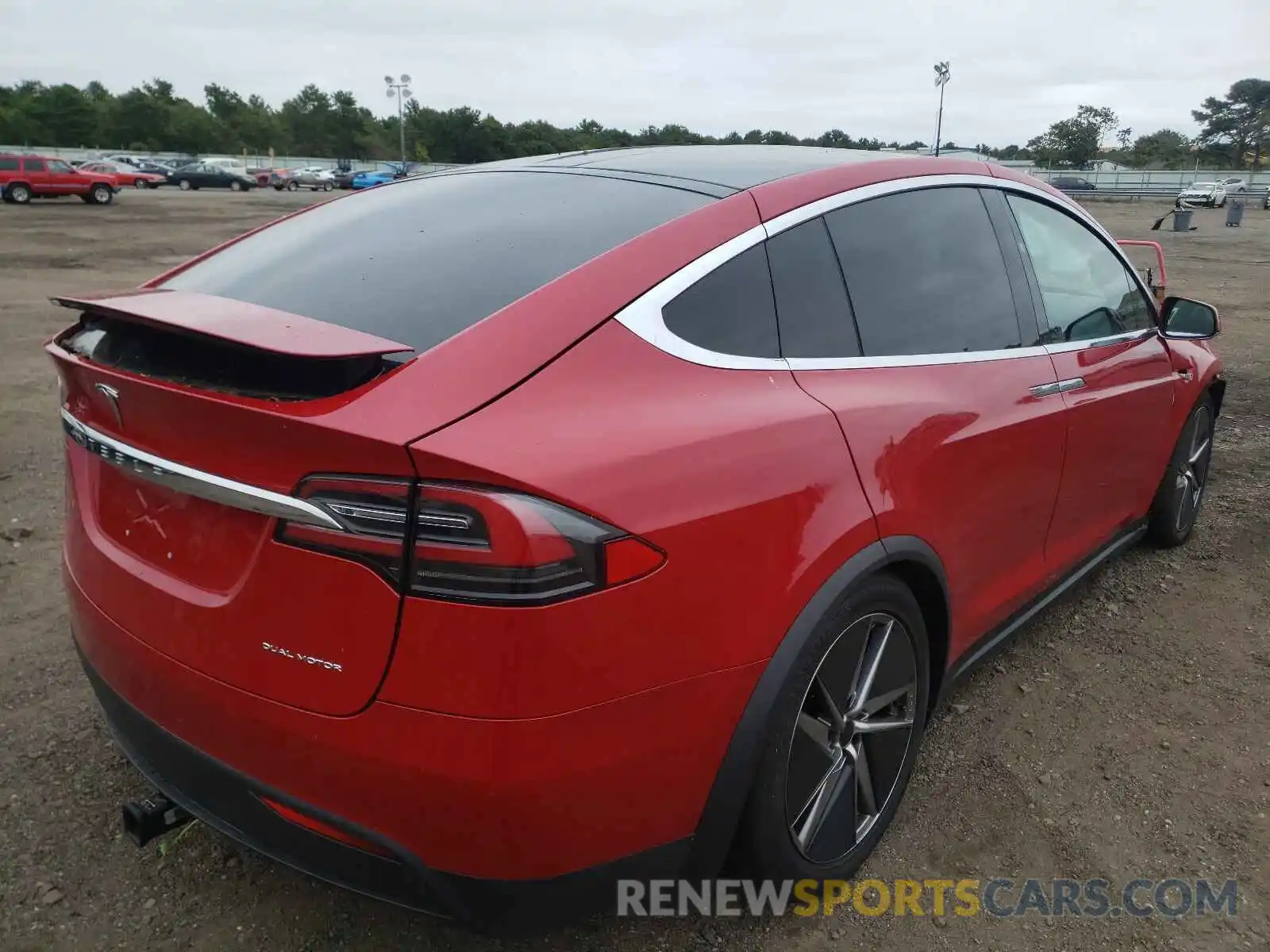 4 Фотография поврежденного автомобиля 5YJXCBE23LF303906 TESLA MODEL X 2020